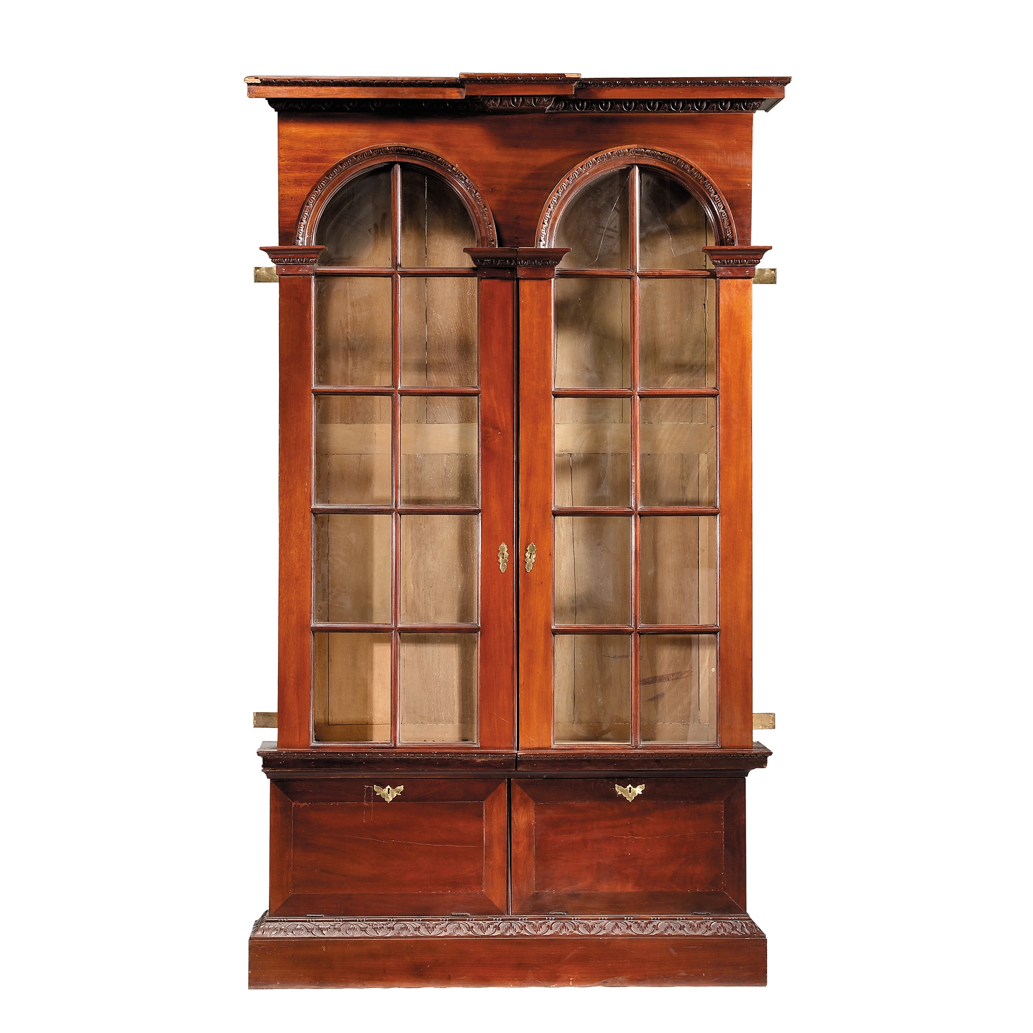 LATE GEORGE II MAHOGANY LIBRARY BOOKCASE