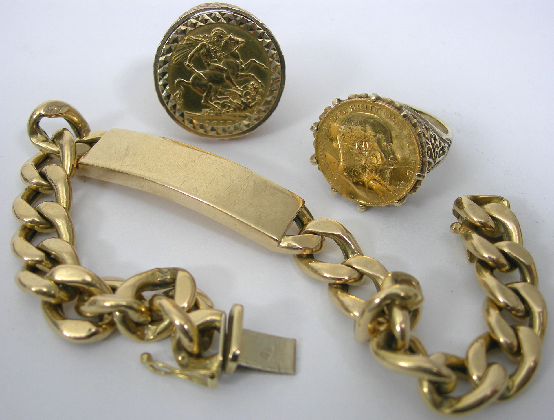 An 18ct gold identity bracelet,