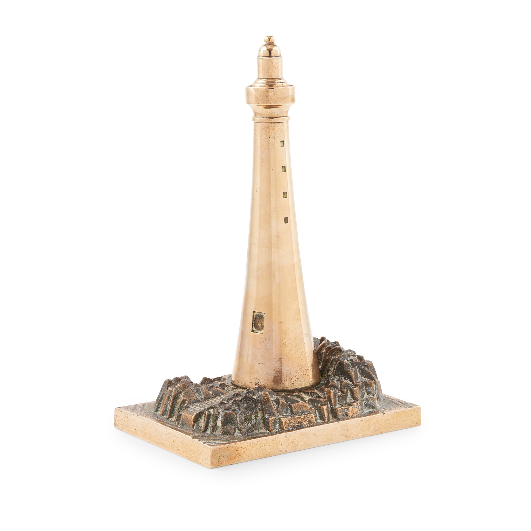 BRASS MODEL OF THE BELL ROCK LIGHTHOUSE