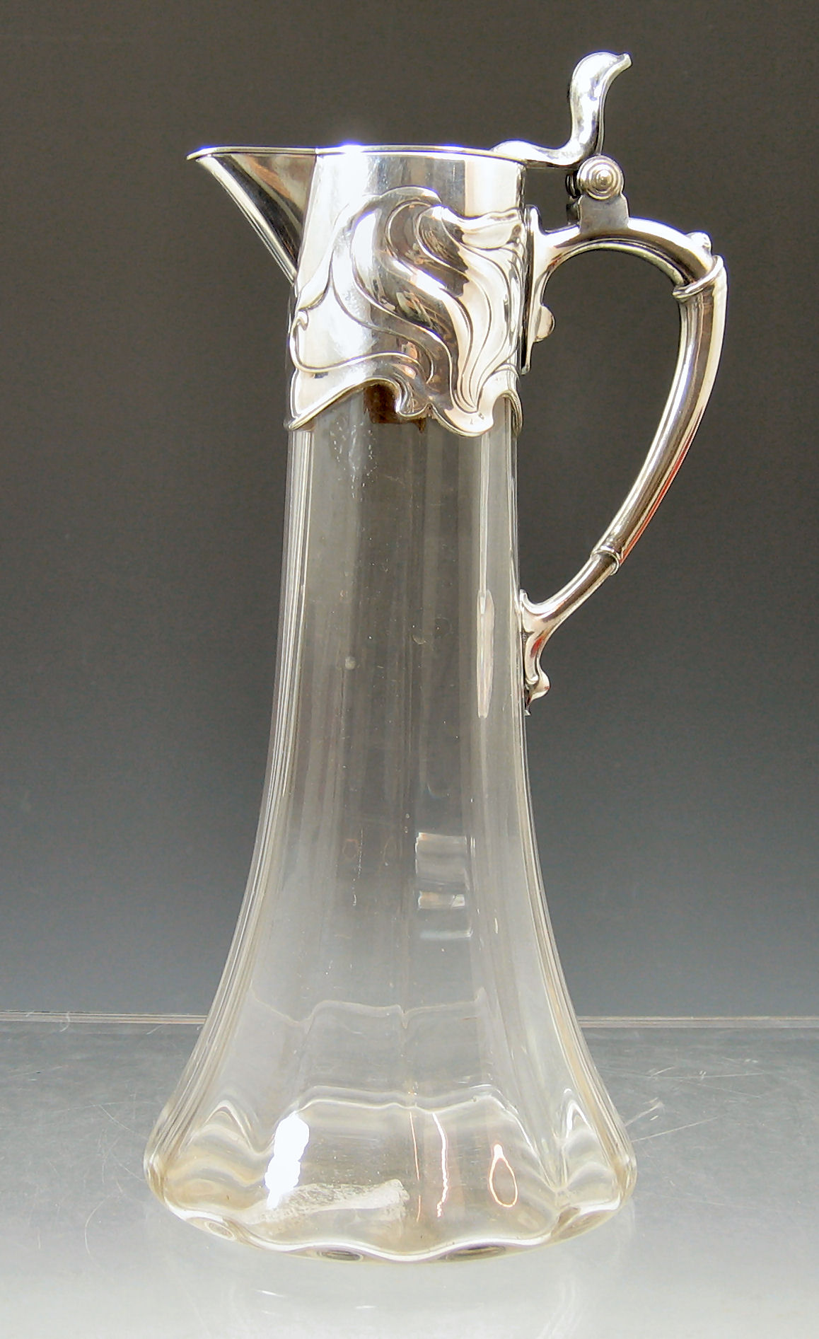 A WMF Jungenstil electroplated decanter,