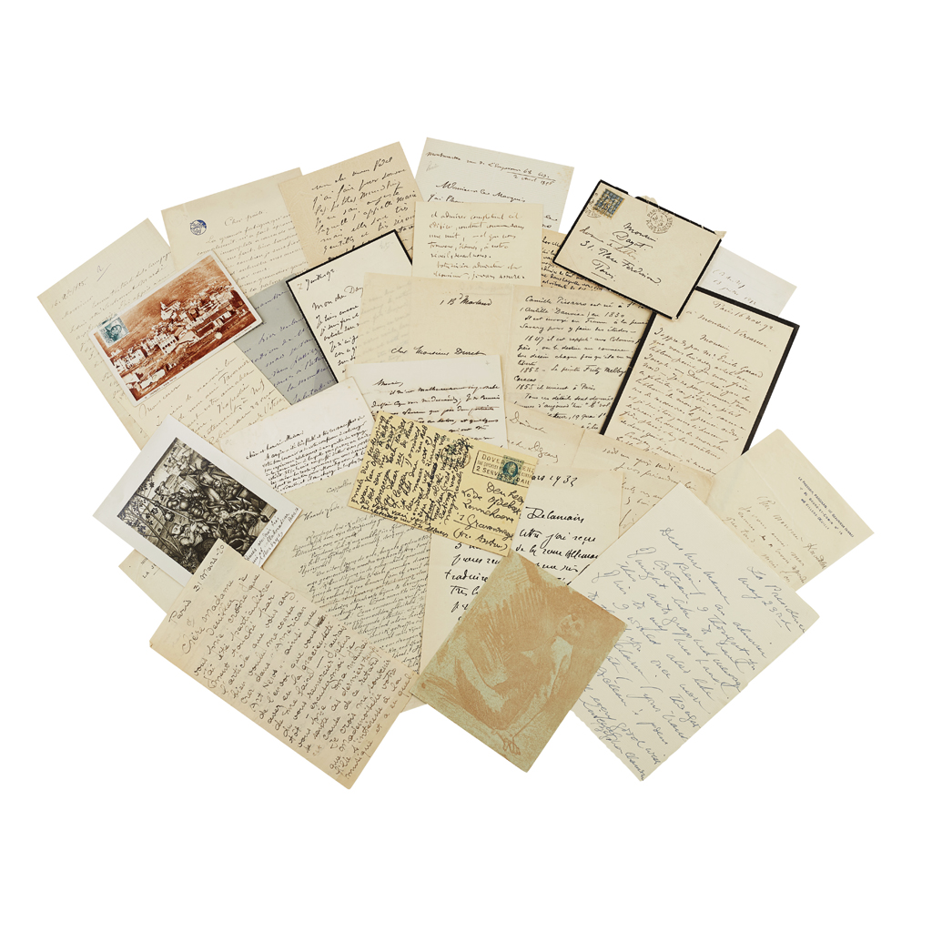 French & Flemish artists, a collection of correspondence, mostly autographed and signed