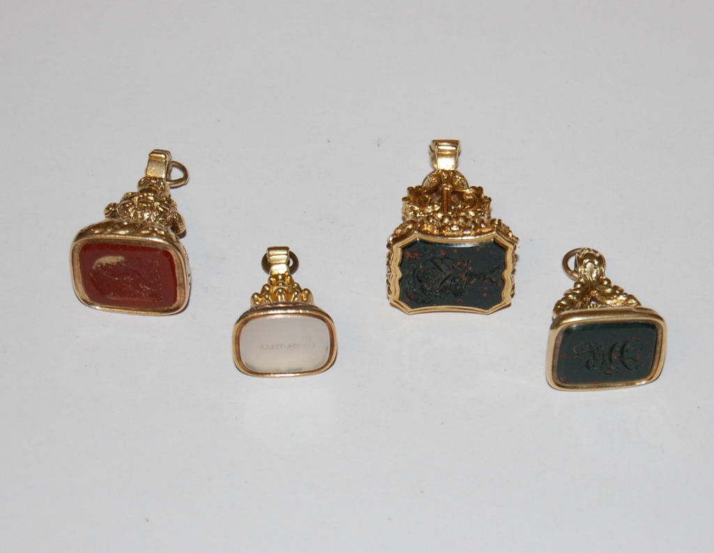 A small group of watch fobs