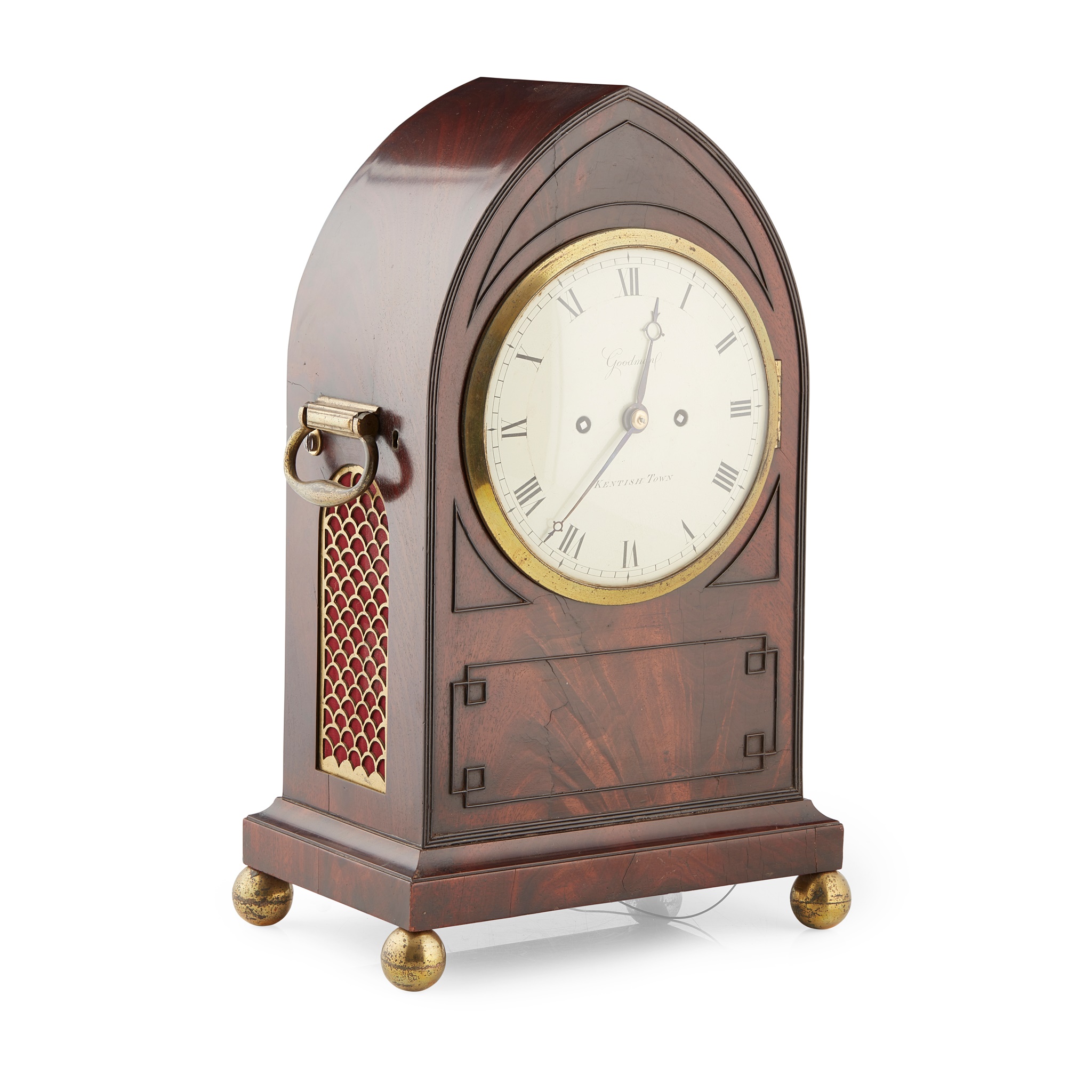 REGENCY MAHOGANY BRACKET CLOCK, GOODMAN, KENTISH TOWN