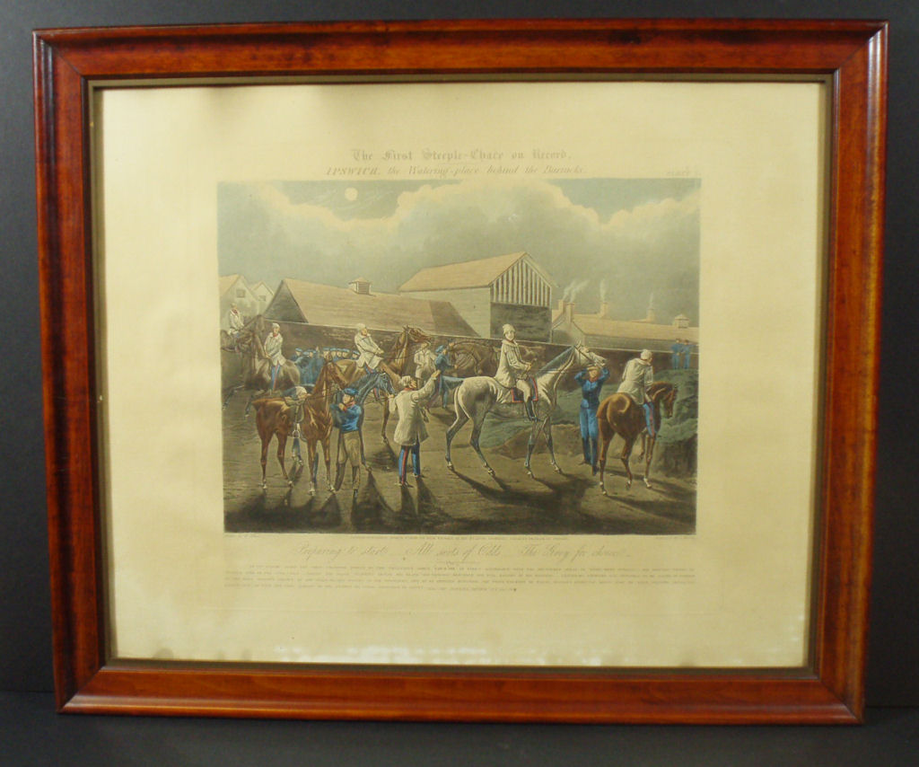 Equestrian Interest A set of four Victorian Steeple Chase prints, after drawings by H. Alken