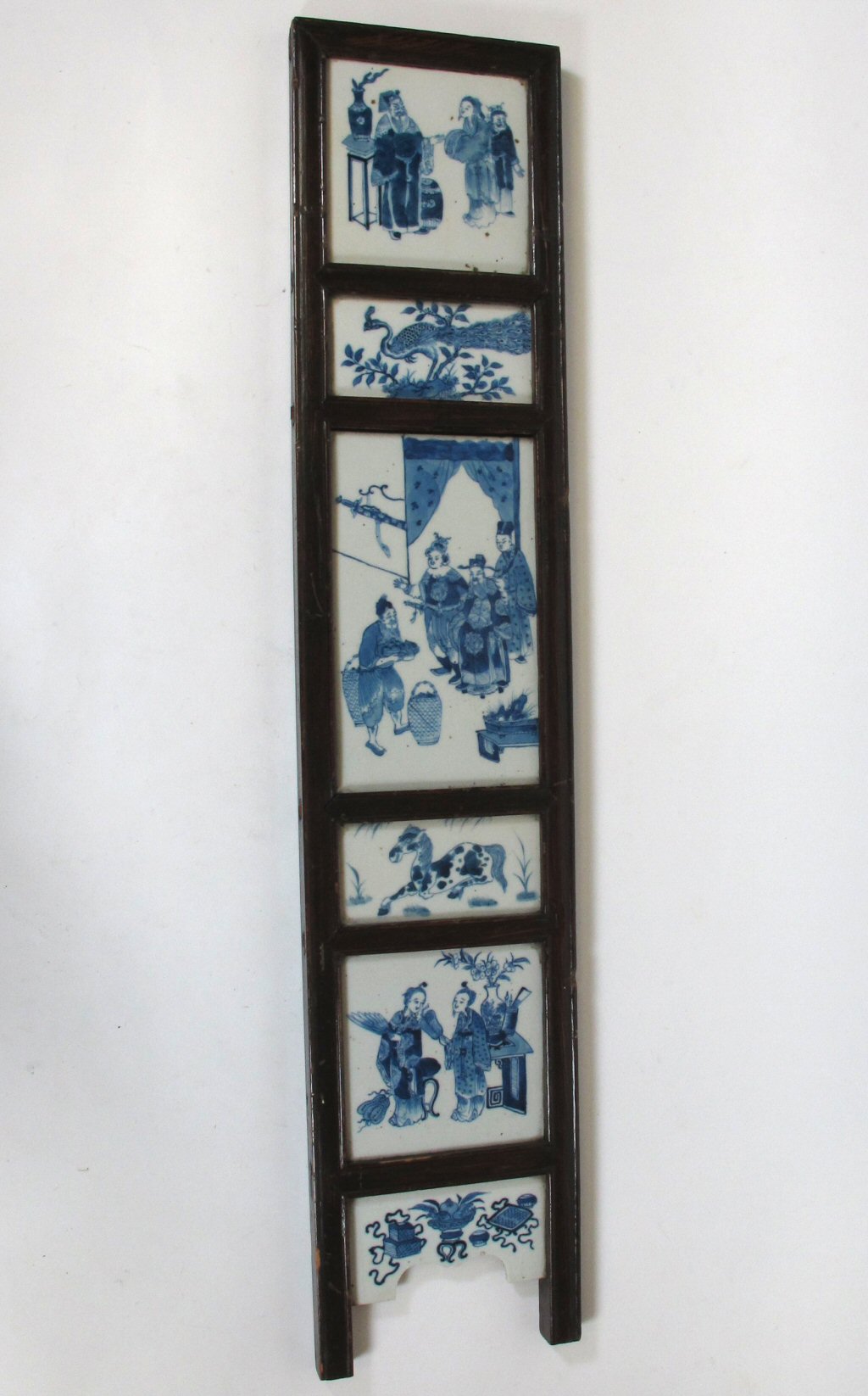 CHINESE BLUE AND WHITE TILE PANELS