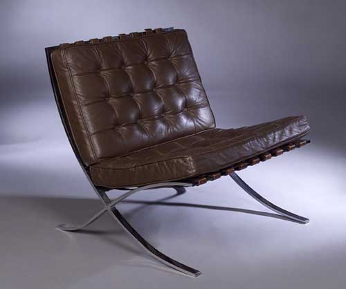 A pair of 'Barcelona' lounge chairs