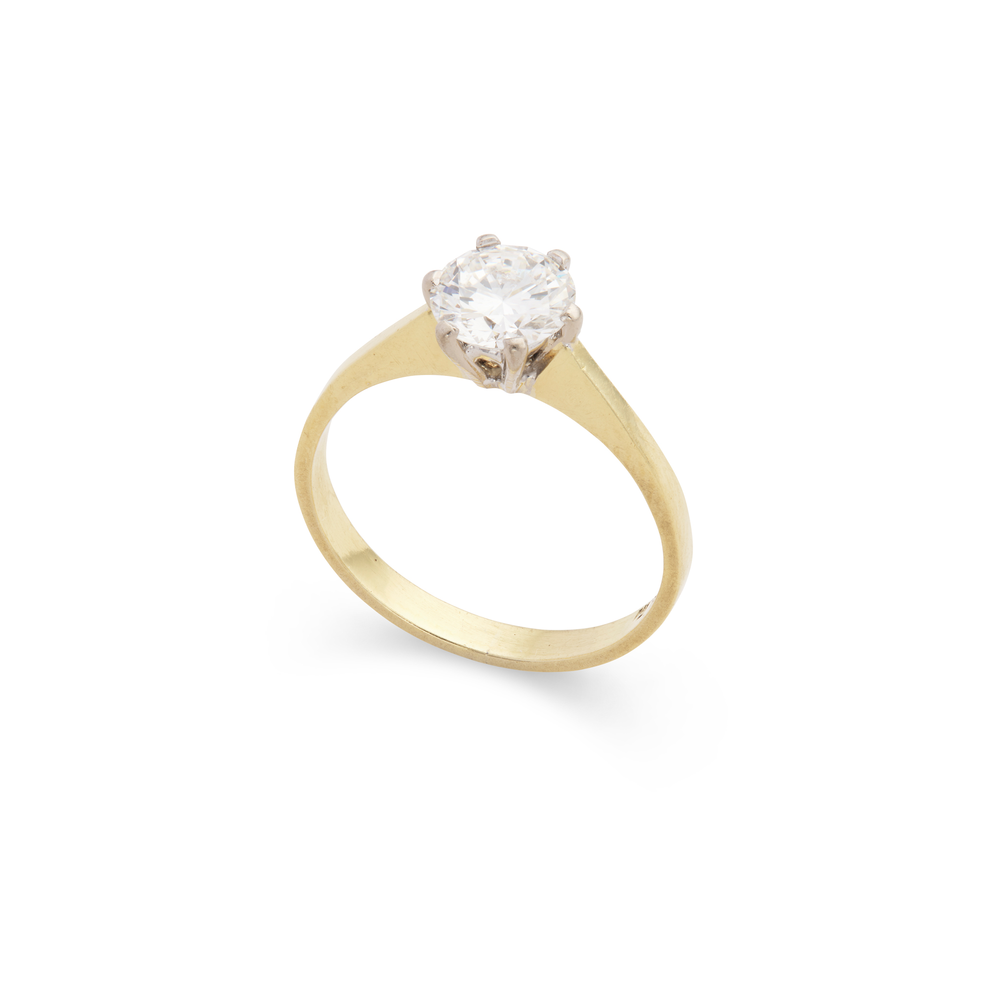 A diamond single-stone ring