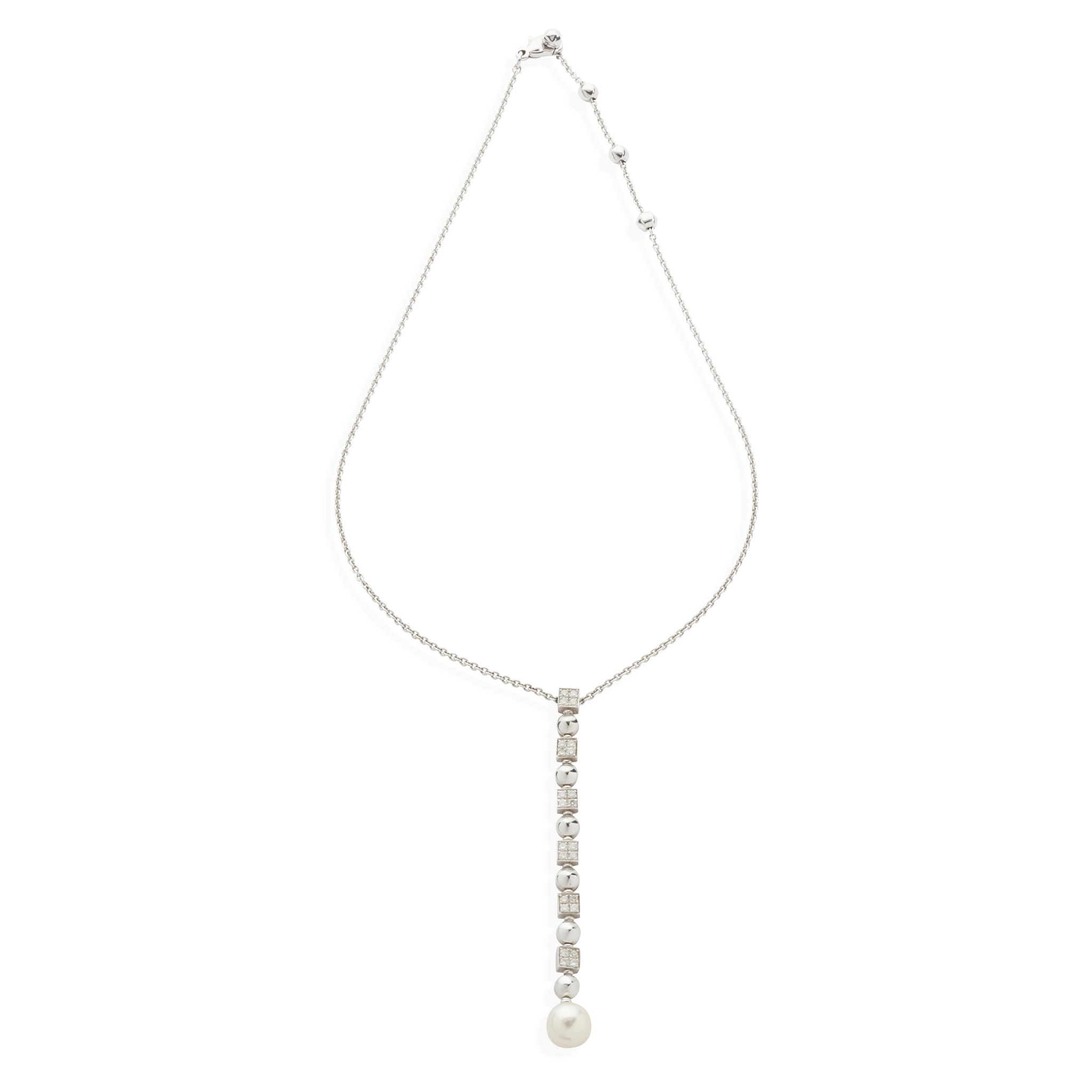 Bulgari: A diamond and cultured pearl 'Lucea' pendant