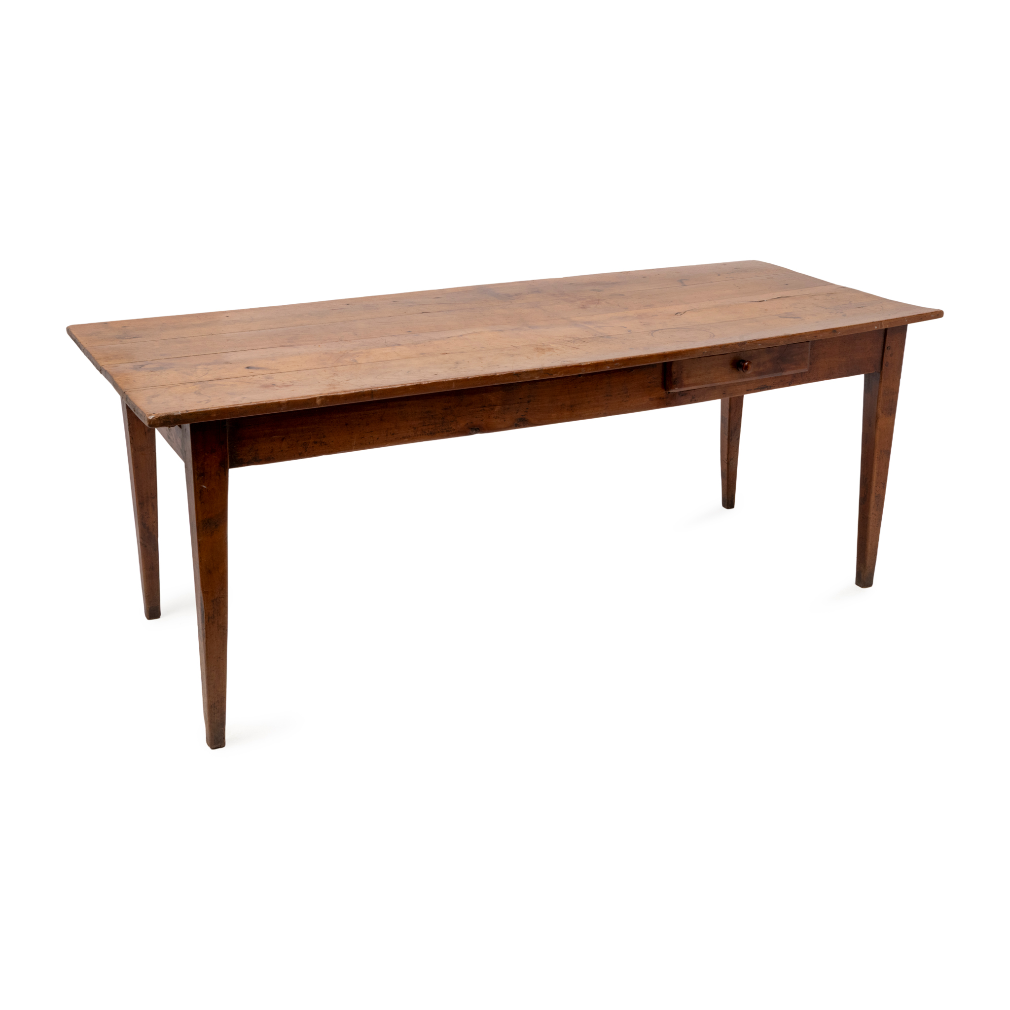 A FRENCH FRUITWOOD FARMHOUSE TABLE