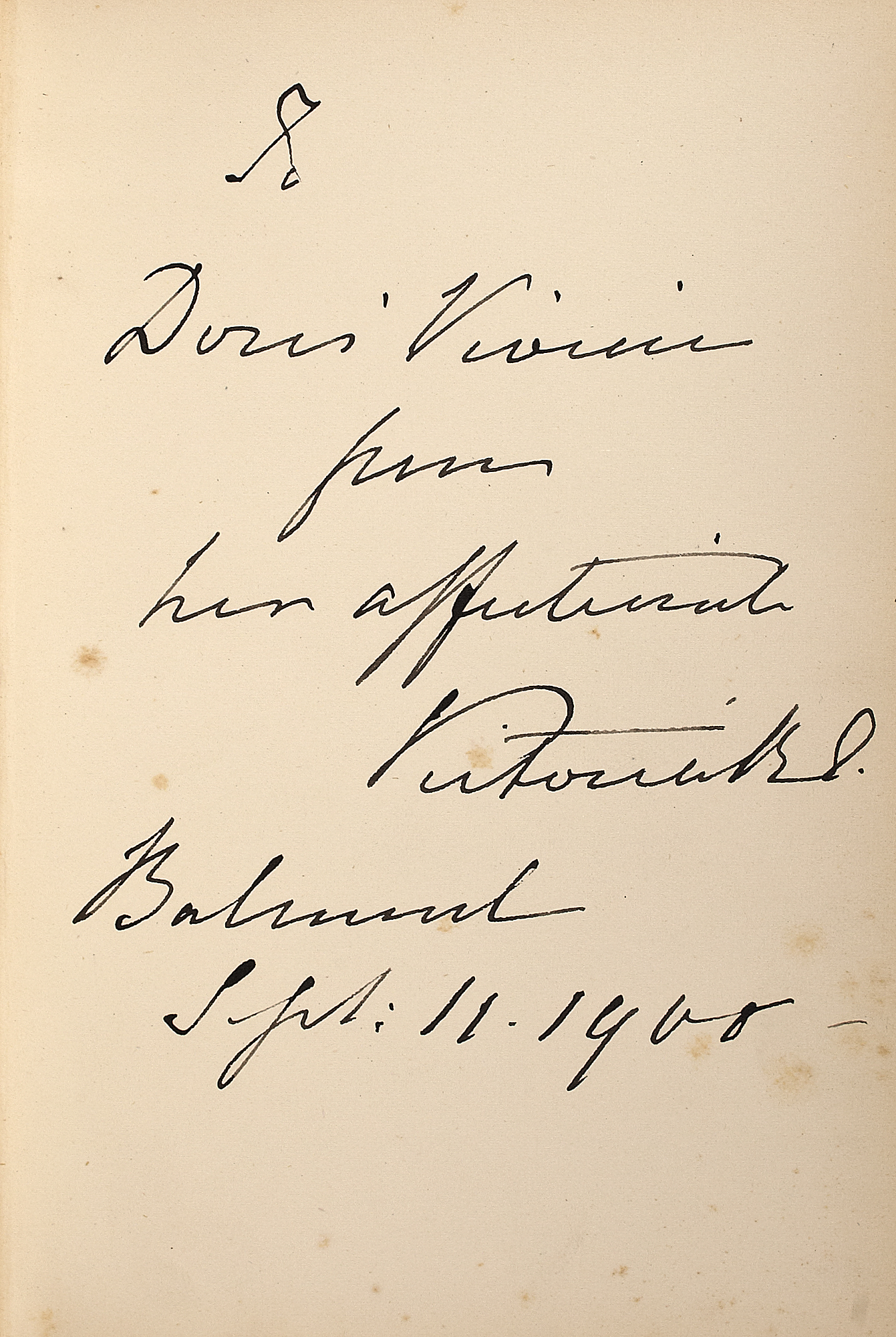 Victoria, Queen - Presentation copy