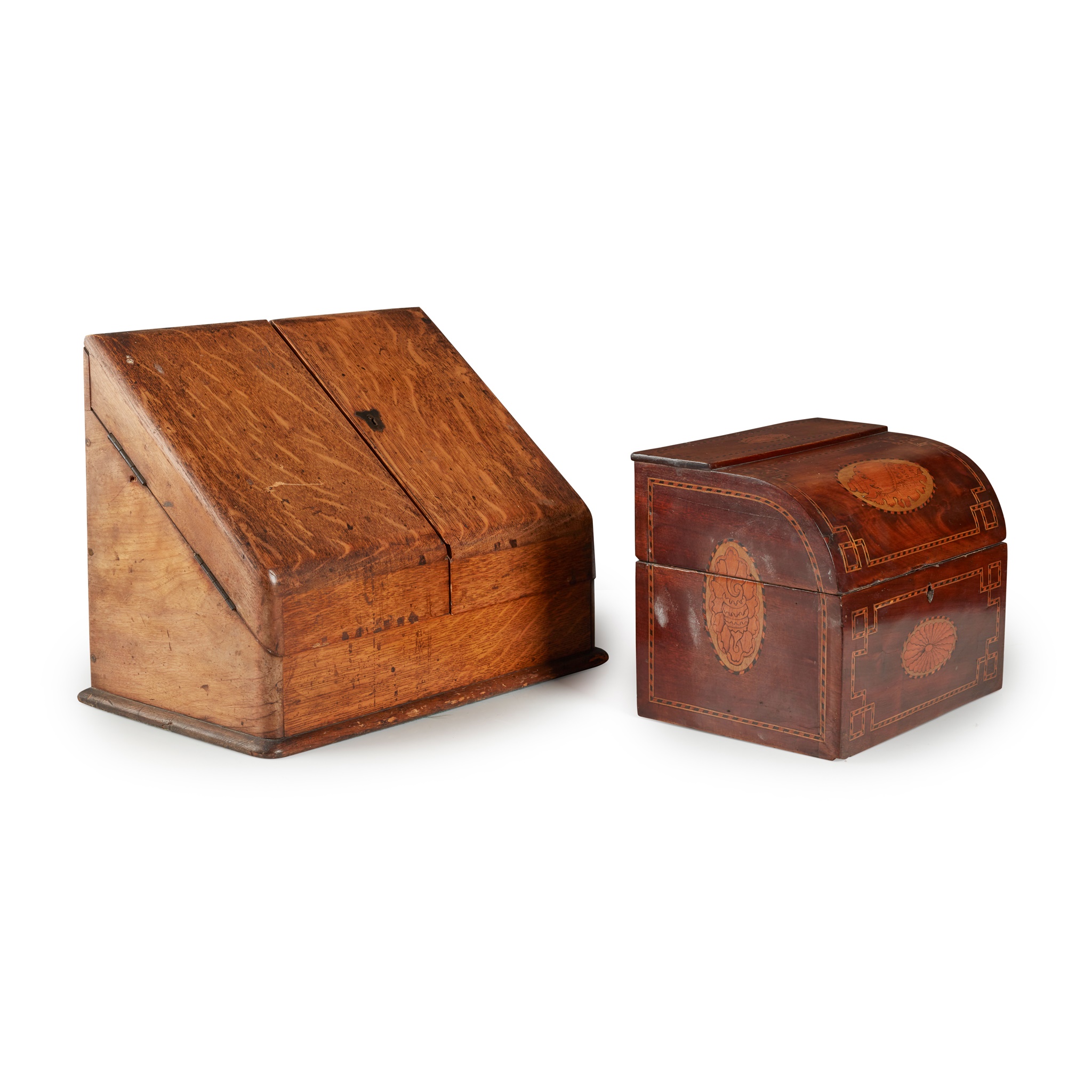 TWO VICTORIAN STATIONERY BOXES