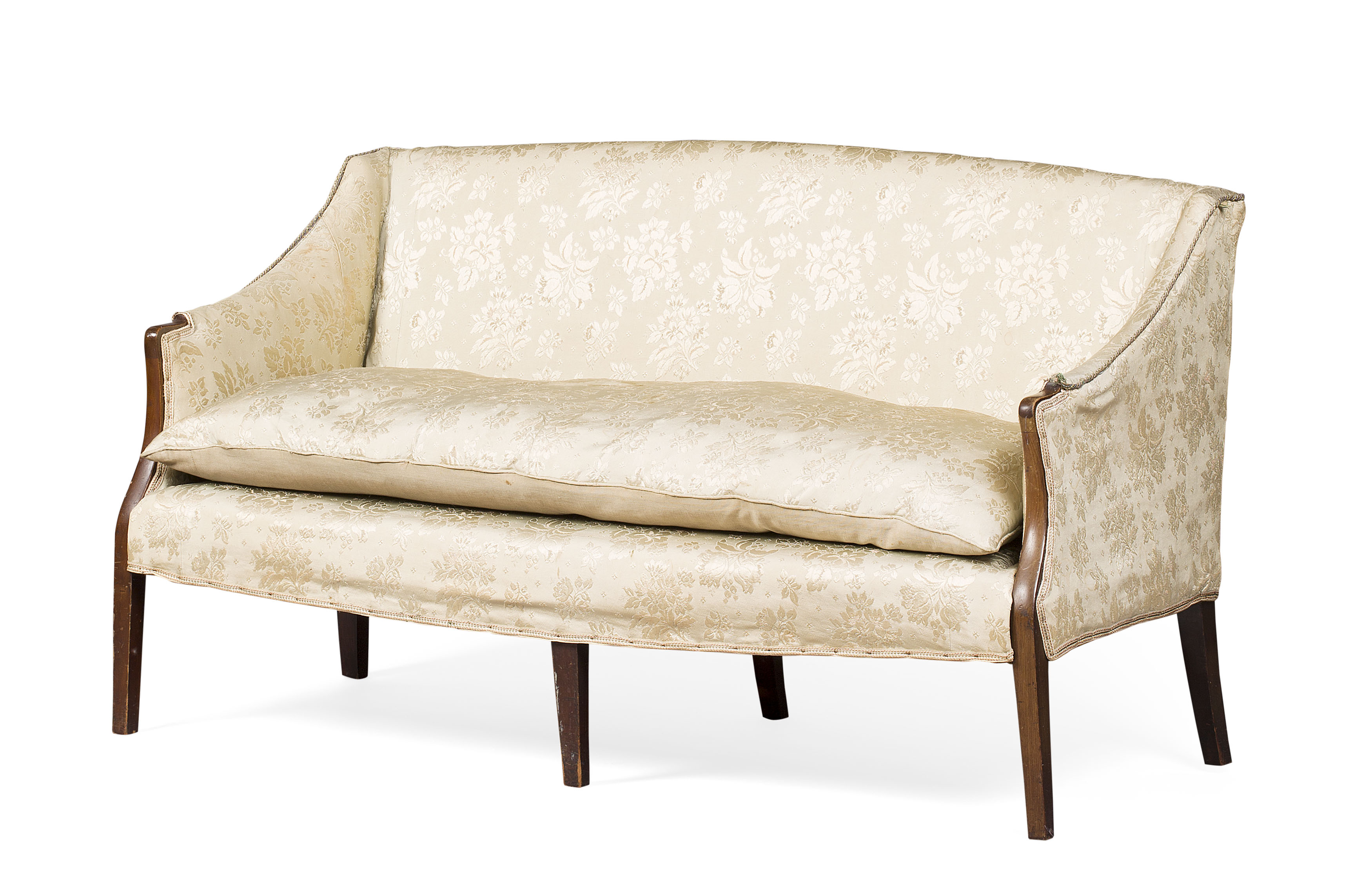GEORGE III MAHOGANY FRAME SOFA