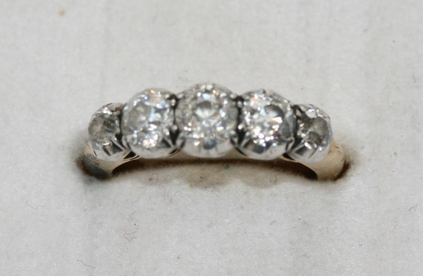 A five stone diamond ring