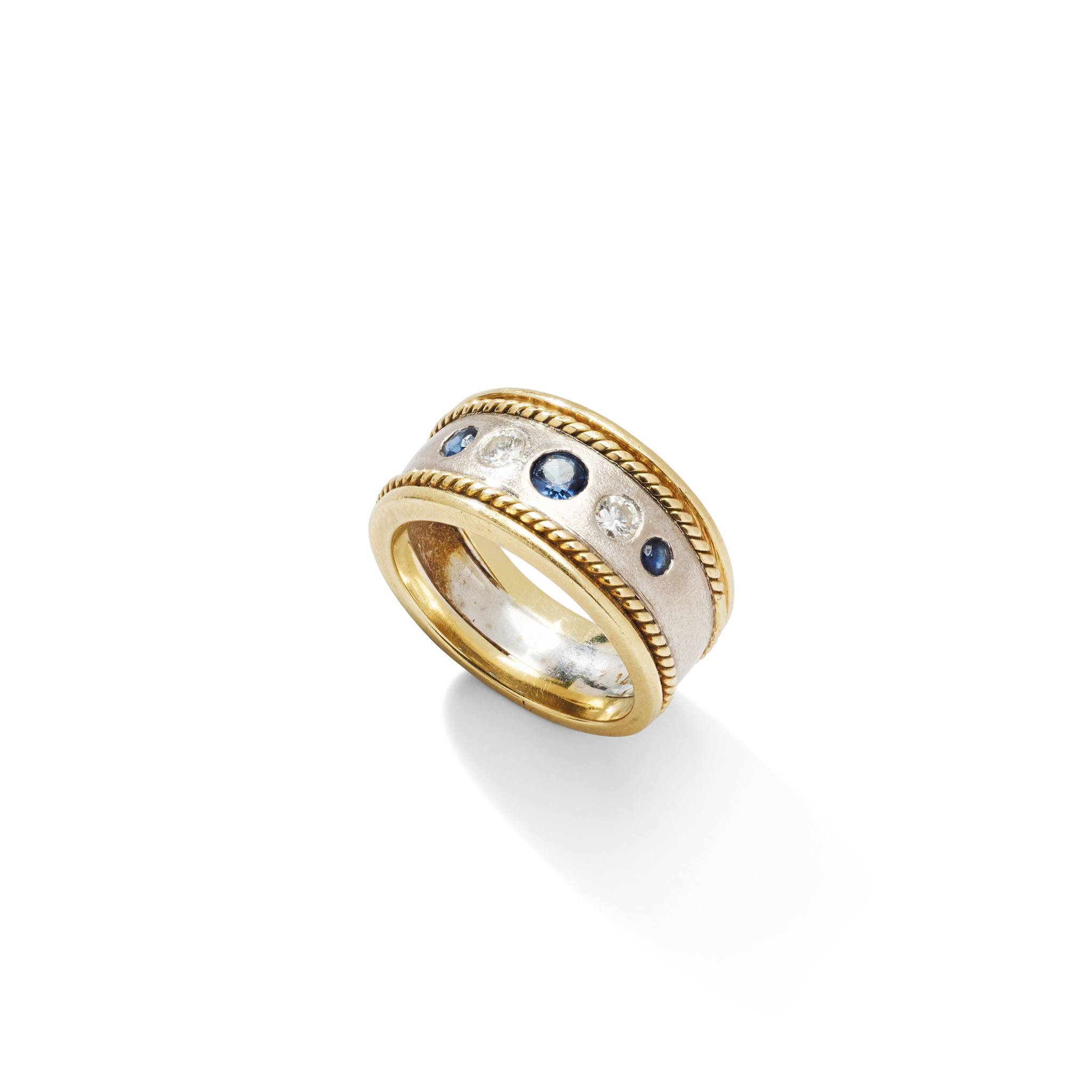 A sapphire and diamond ring