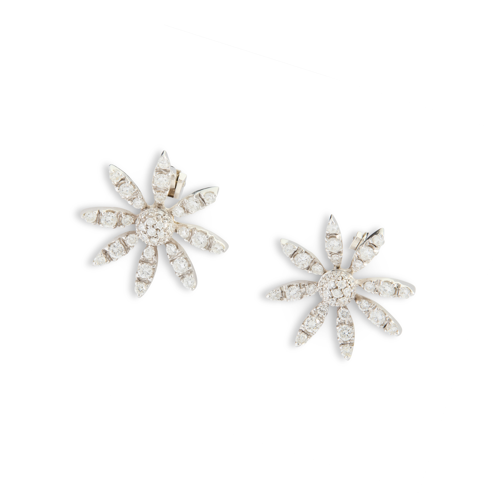 Mappin & Webb: A pair of diamond cluster earrings