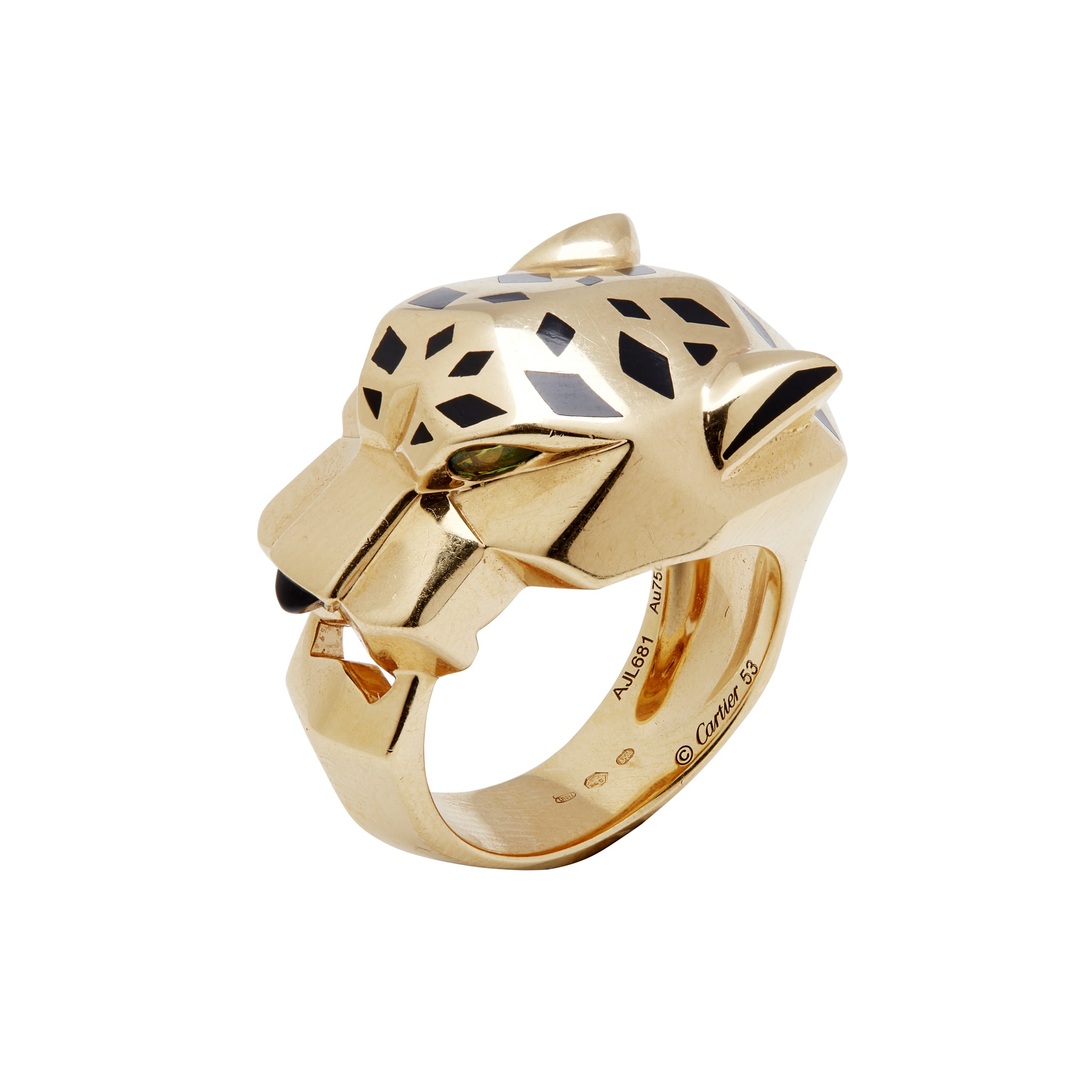 An 18ct gold Panthère de Cartier gem set ring, Cartier