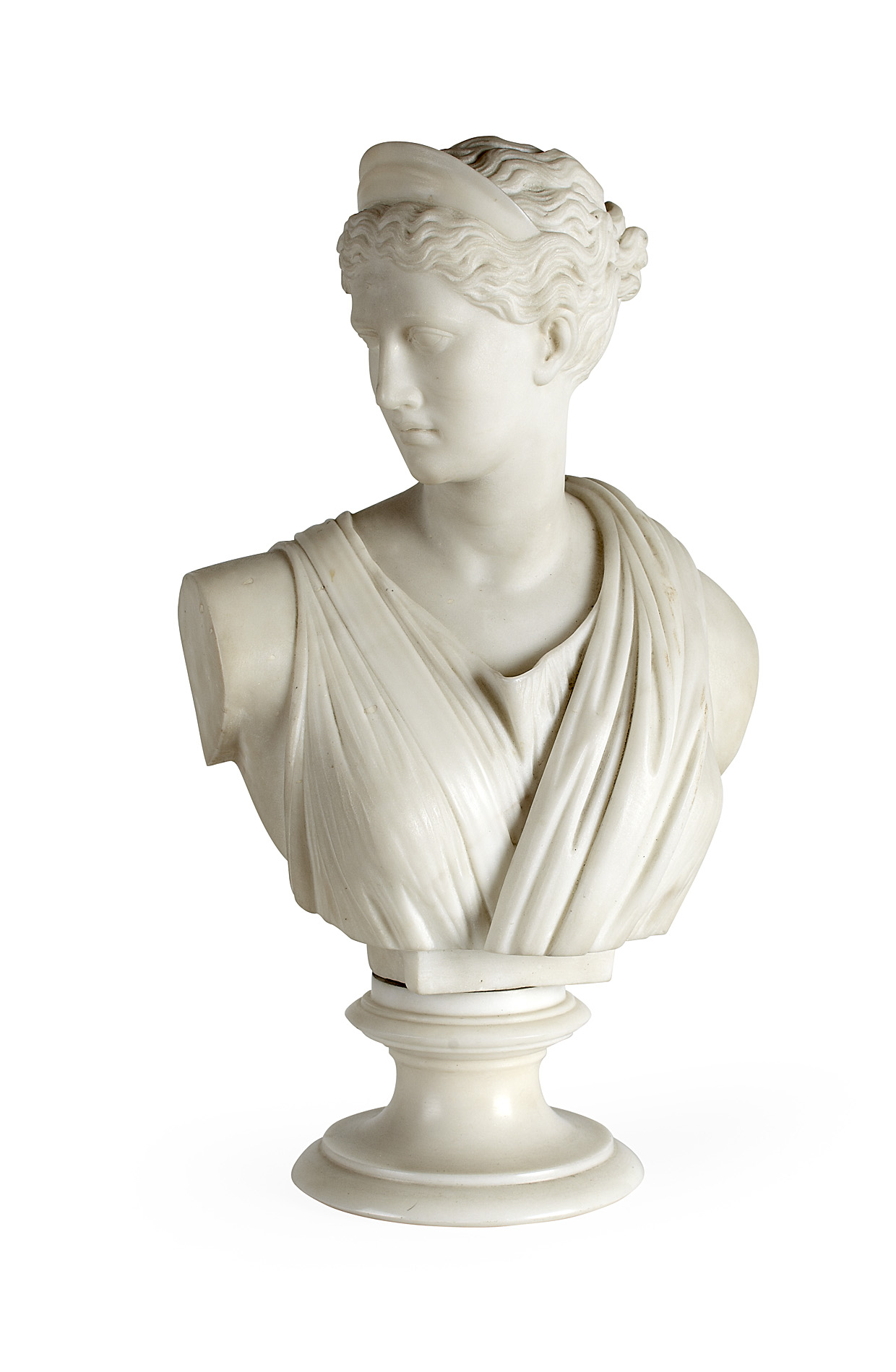 ITALIAN MARBLE BUST OF DIANA