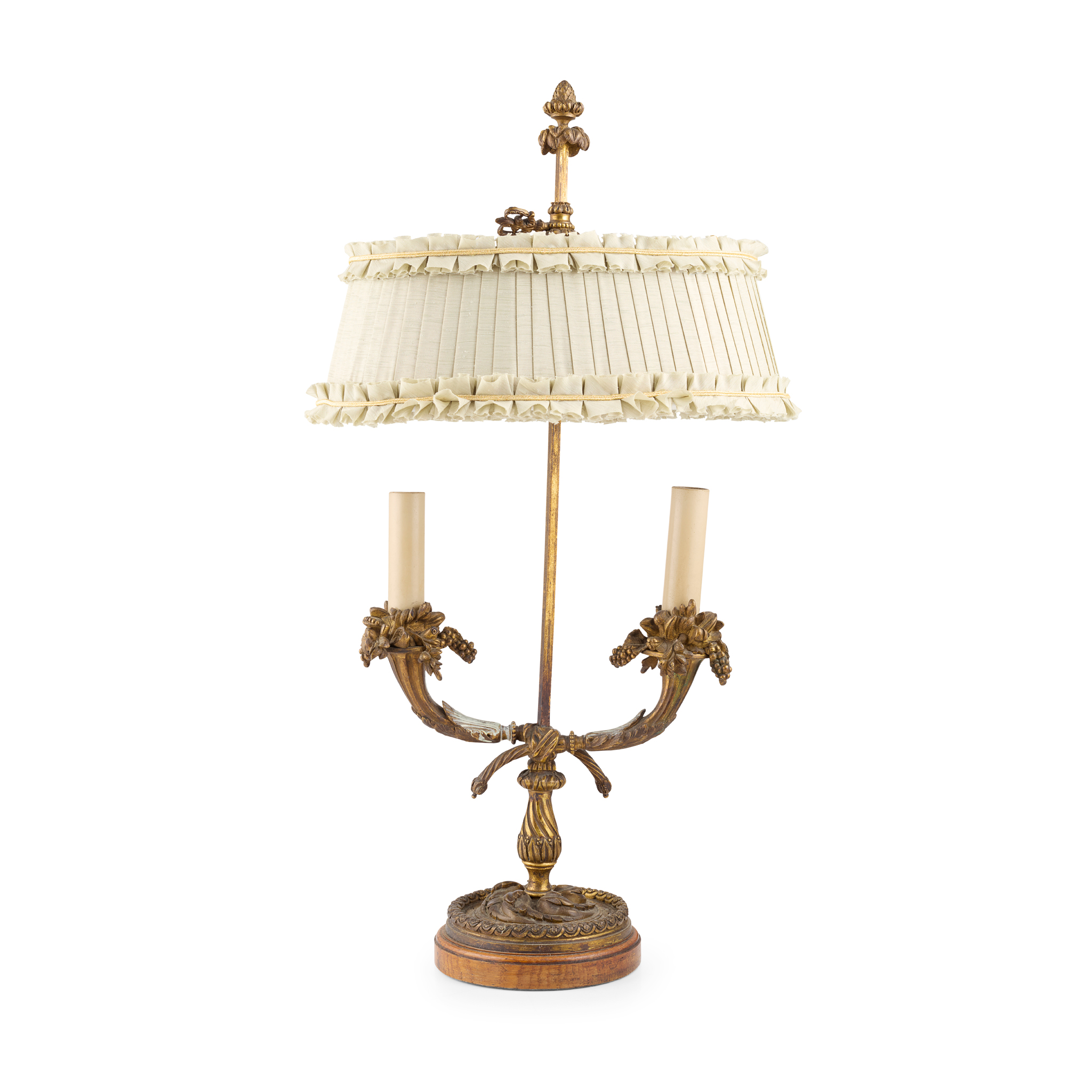 FRENCH GILT BRASS BOUILLOTTE LAMP