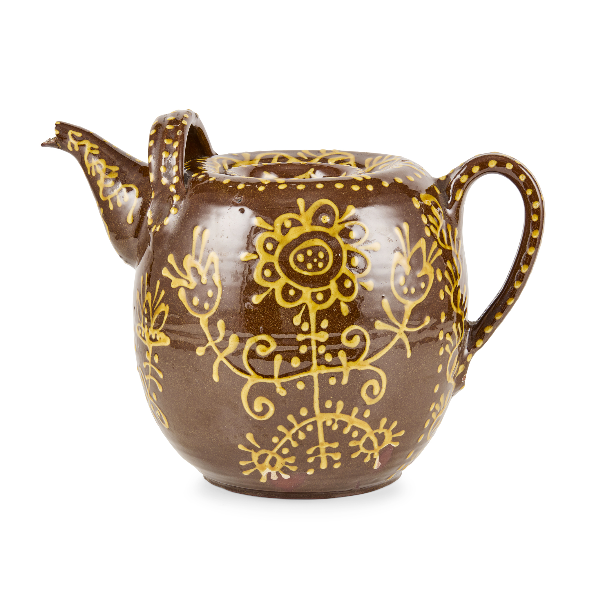 MASSIVE SLIPWARE TEAPOT