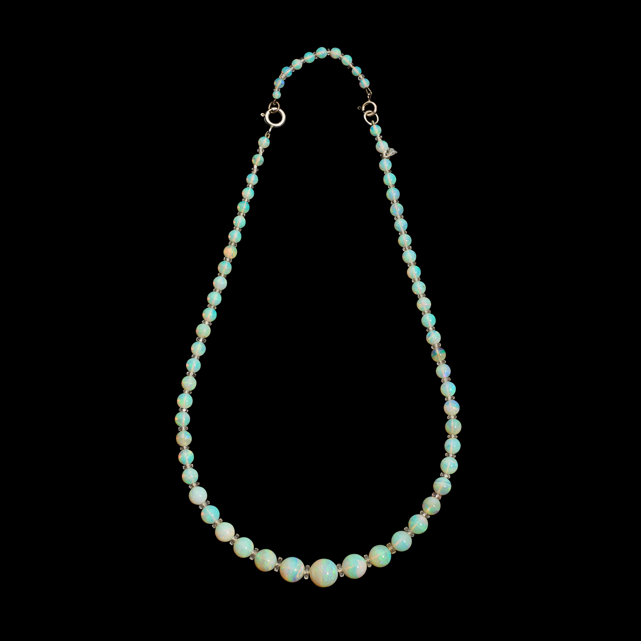An opal bead necklace