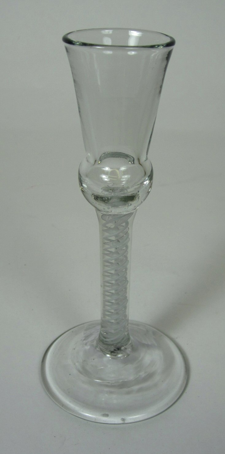 DOUBLE OPAQUE TWIST STEM GLASS