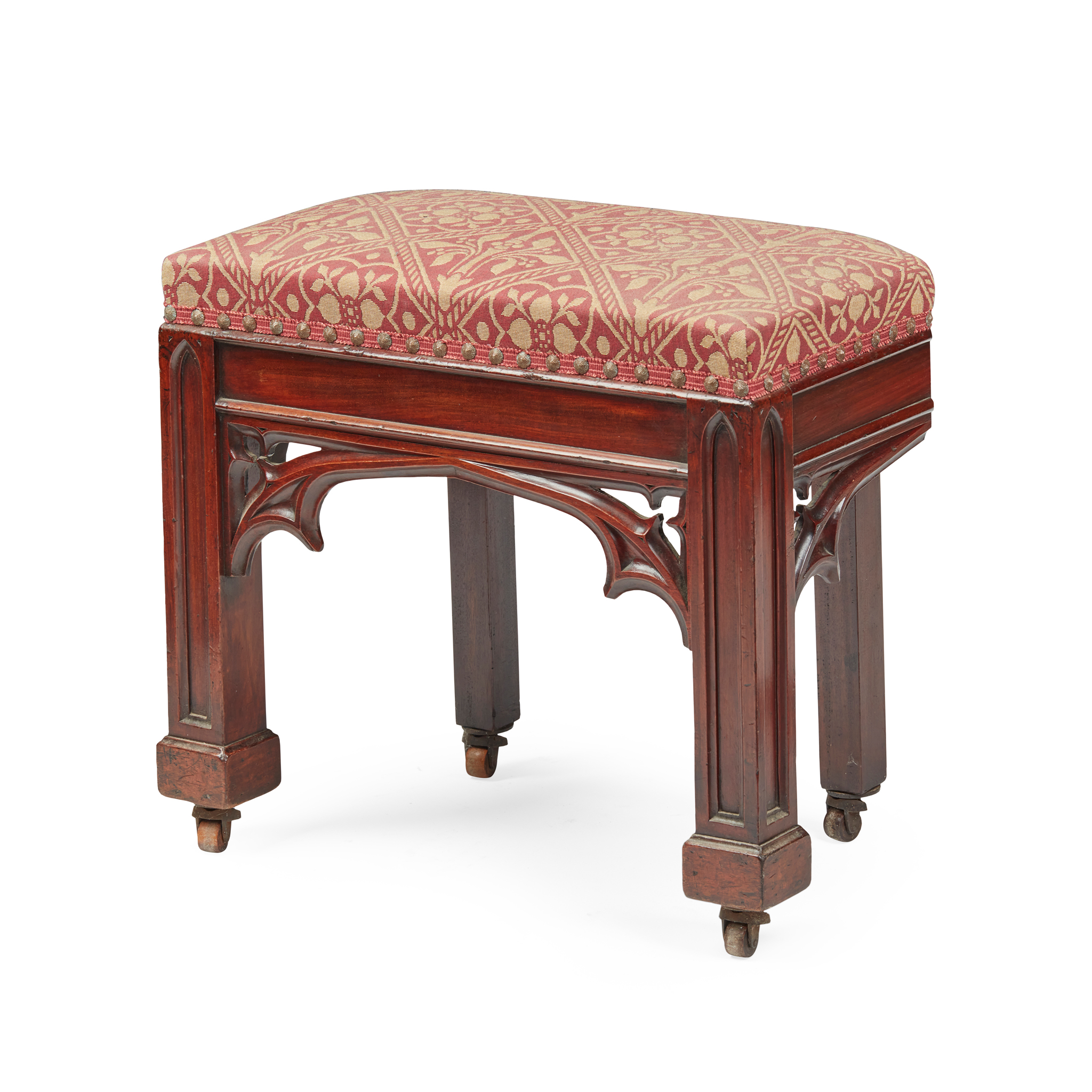 REGENCY MAHOGANY GOTHIC REVIVAL STOOL