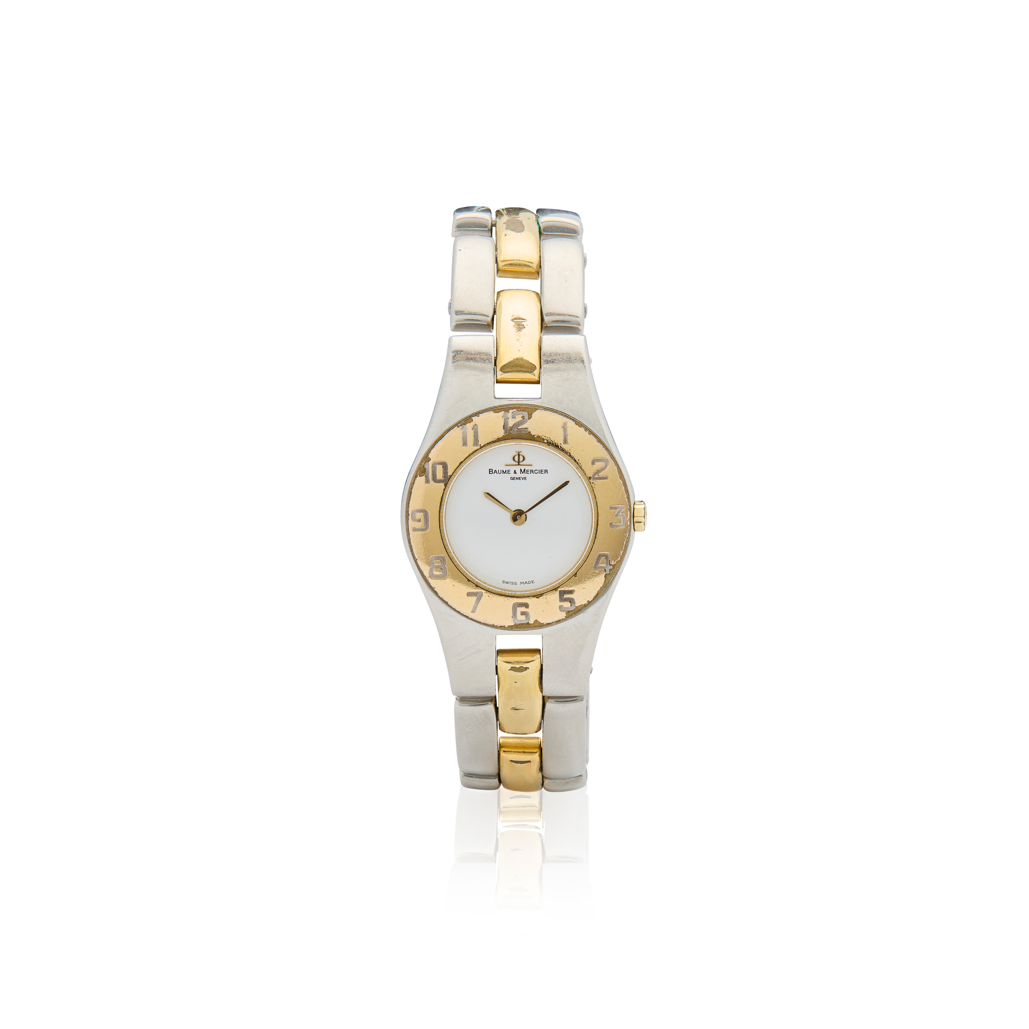 Baume & Mercier. A Ladies stainless steel & gold plated quartz bracelet watch