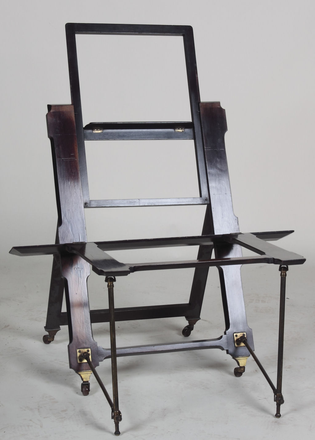 A Victorian rosewood easel