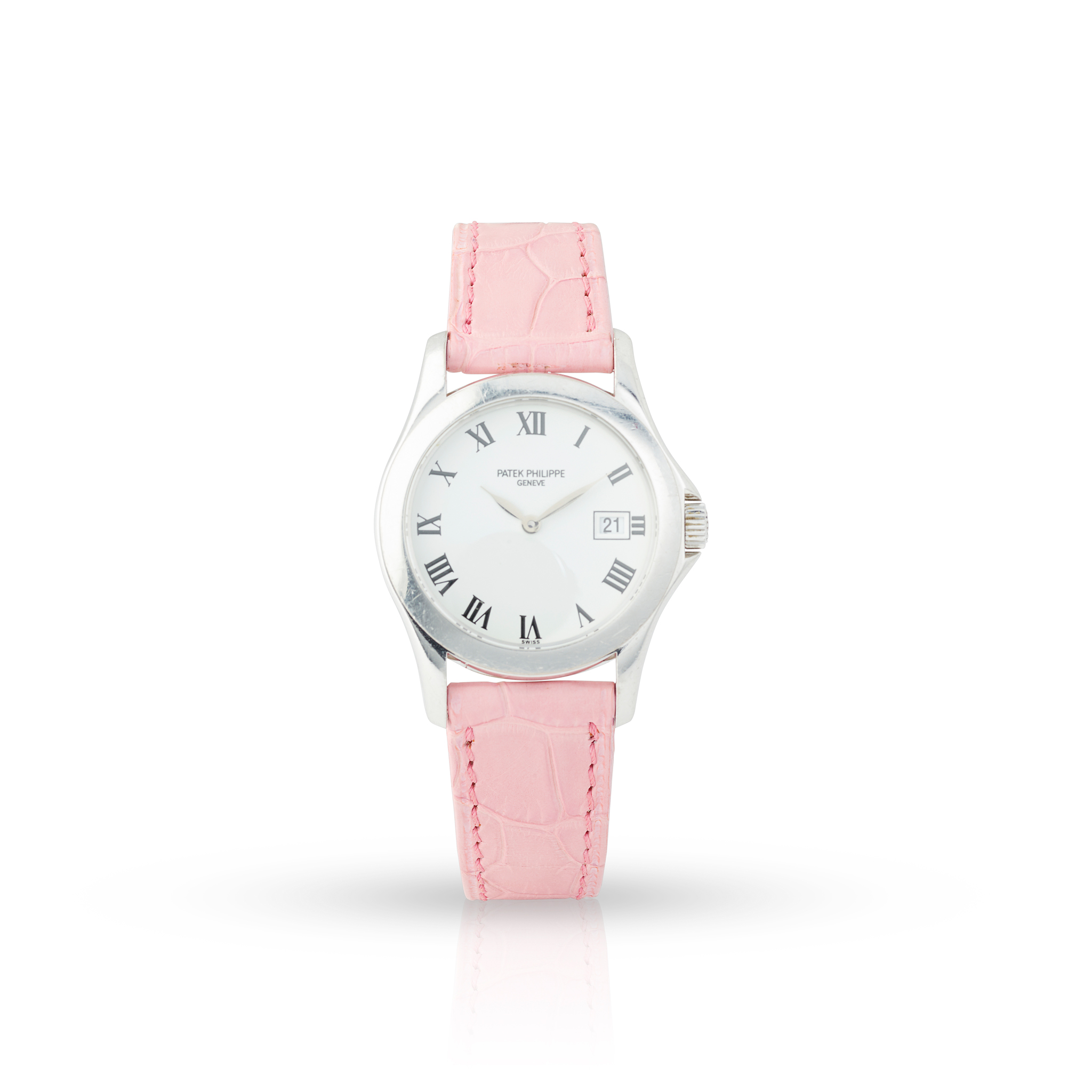 Patek Philippe. A Ladies attractive 18k white gold quartz wristwatch