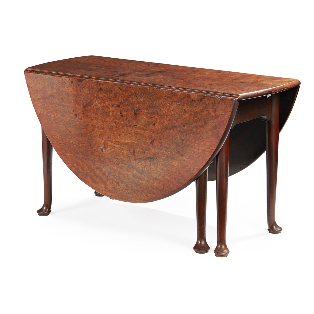 GEORGE I MAHOGANY DROPLEAF DINING TABLE
