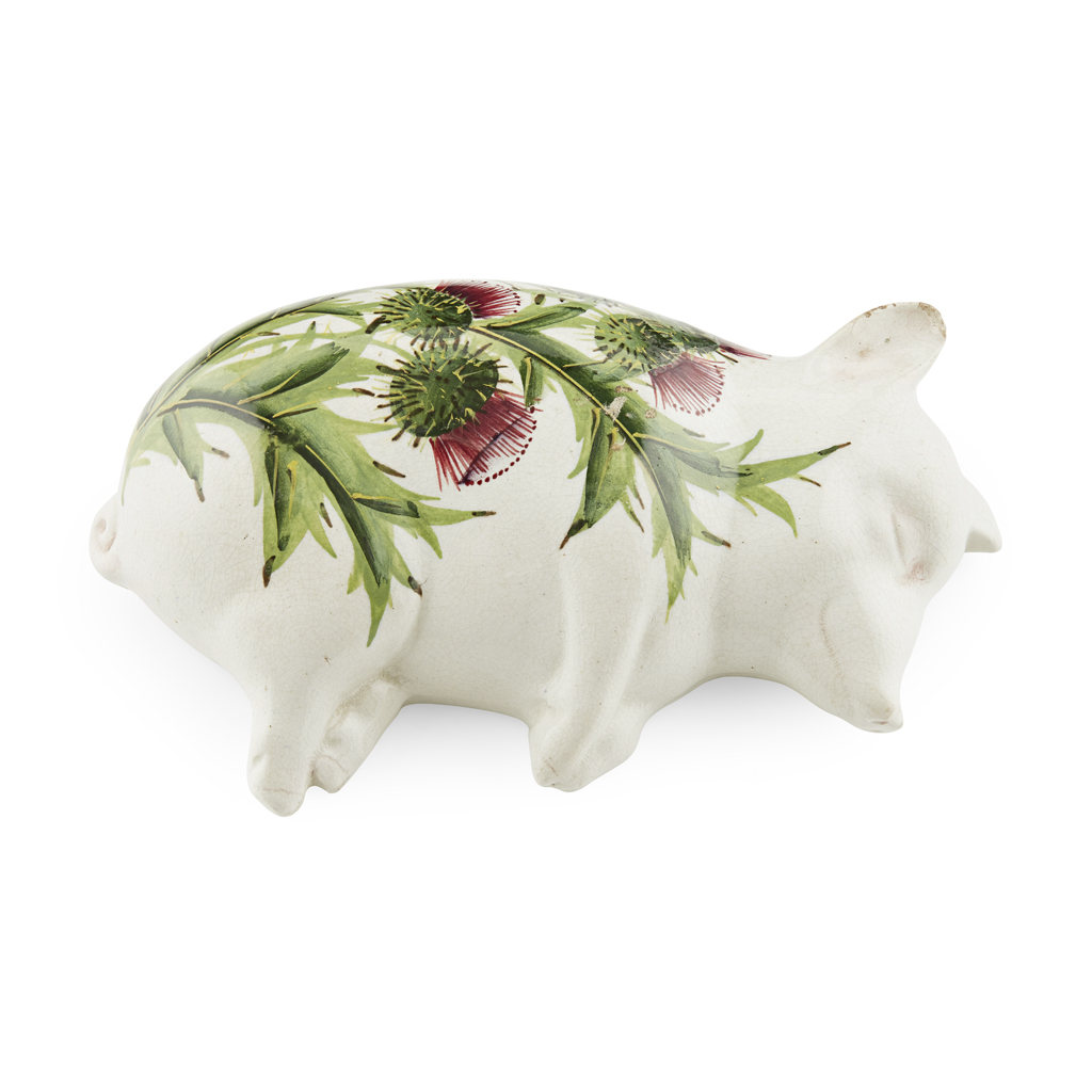 A WEMYSS WARE SLEEPING PIG