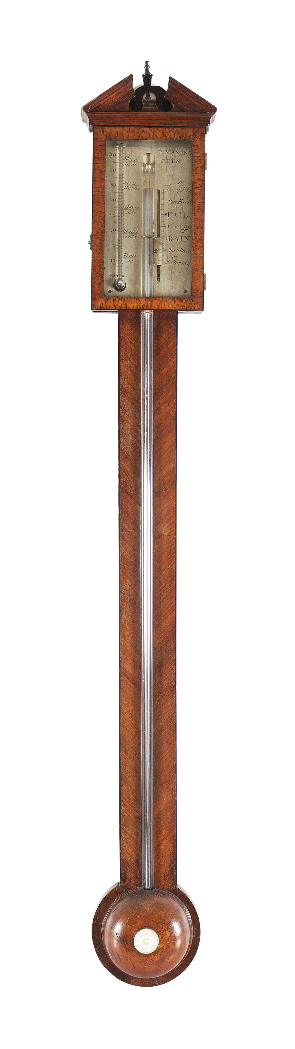 SCOTTISH MAHOGANY STICK BAROMETER