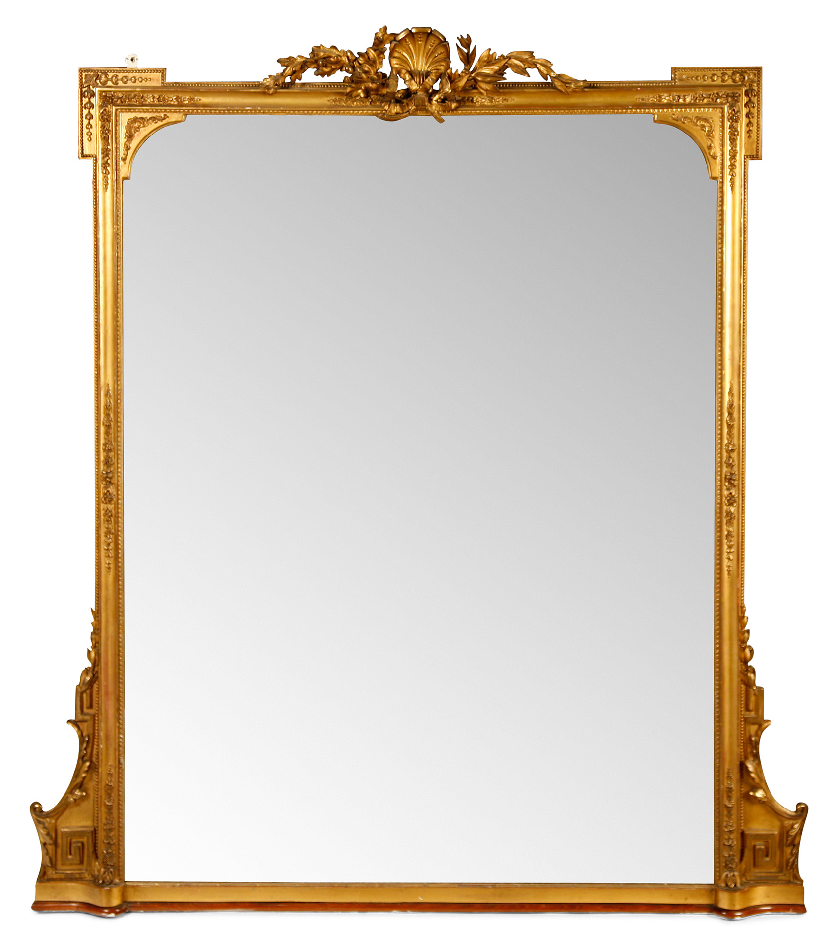 GILT WOOD OVERMANTEL MIRROR