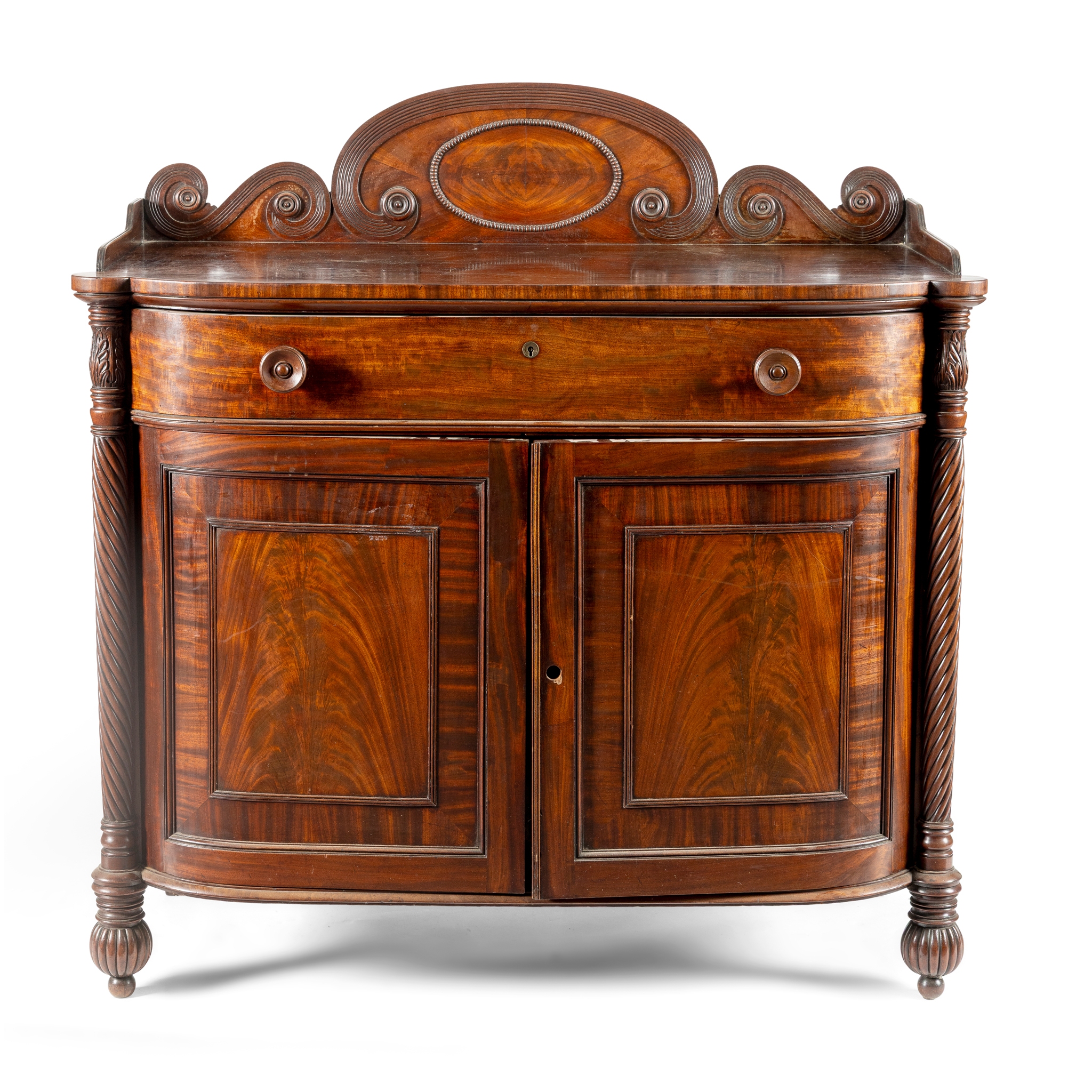 A GEORGE IV MAHOGANY SIDE CABINET