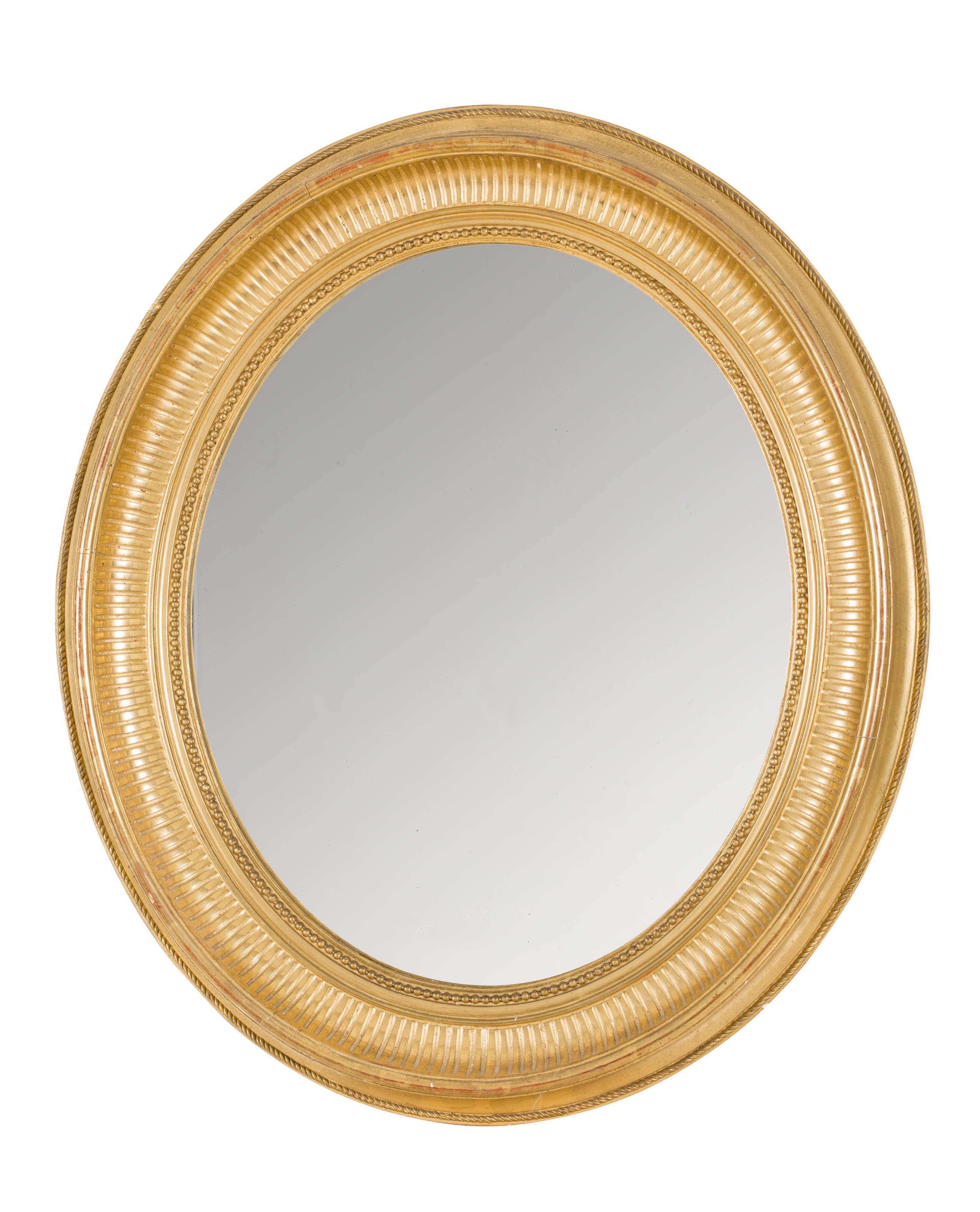 TWO VICTORIAN GILTWOOD WALL MIRRORS