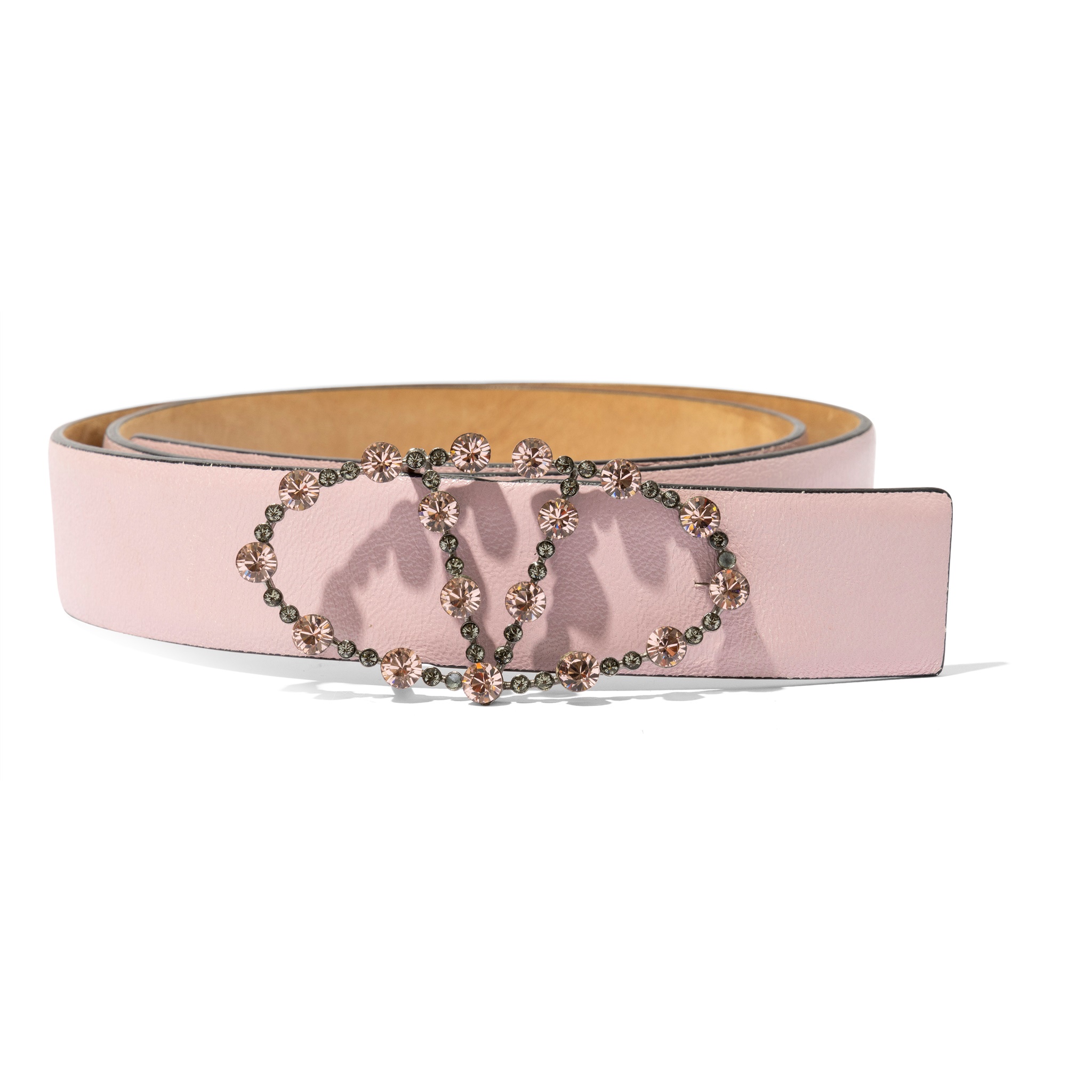Valentino: A pink leather belt
