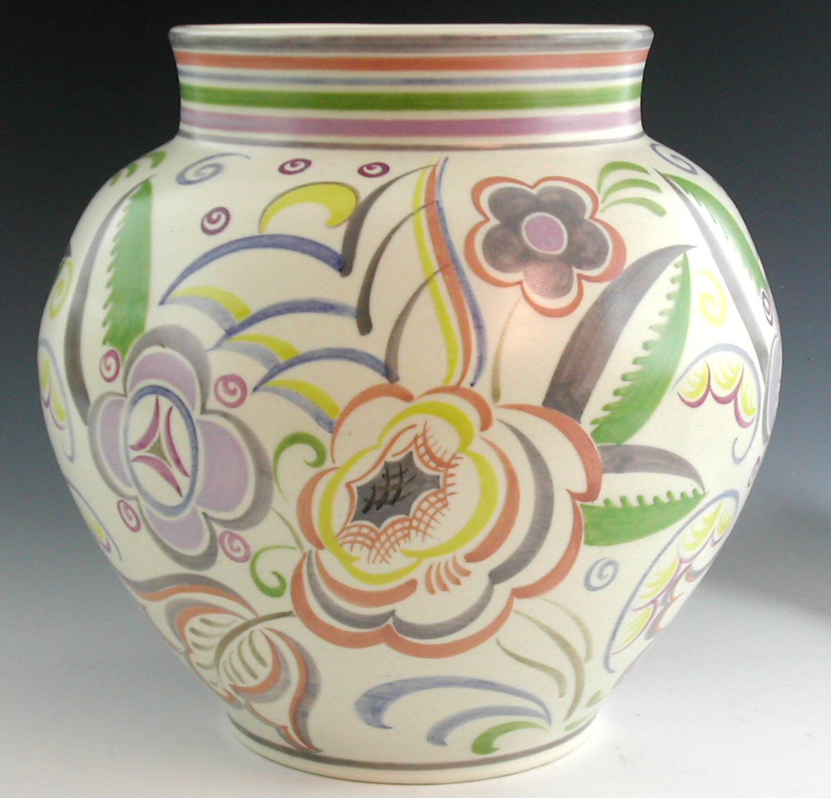 A Poole shouldered ovoid vase,