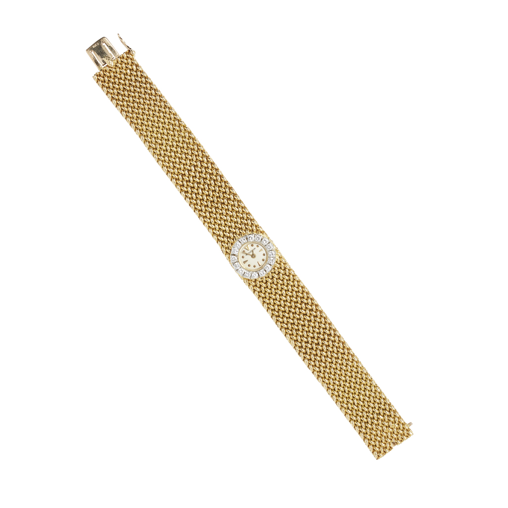 An 18ct gold diamond set lady's wrist-watch, Jaeger le Coultre for Kutchinsky