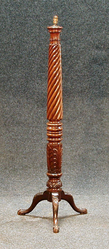 A Victorian mahogany standard lamp,