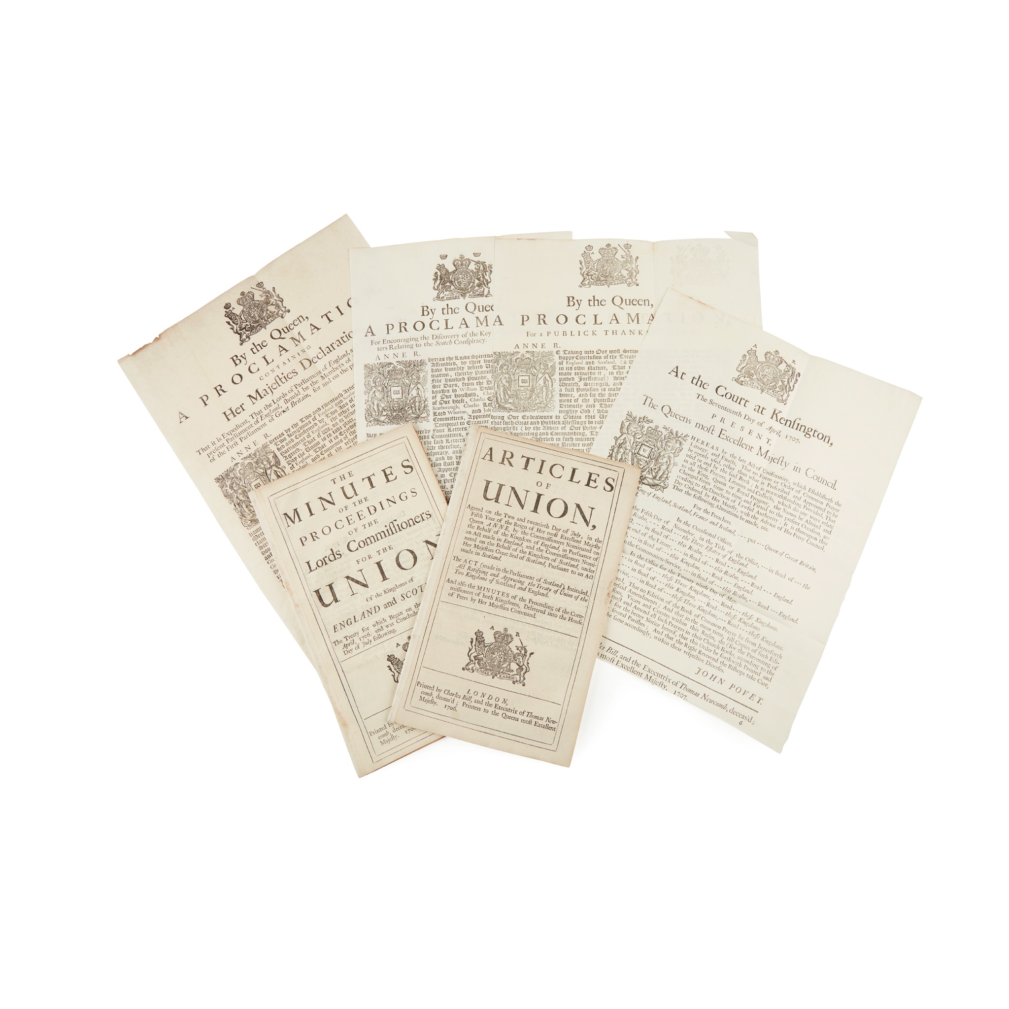 Proclamations regarding Act of Union & others, 4 Broadsides