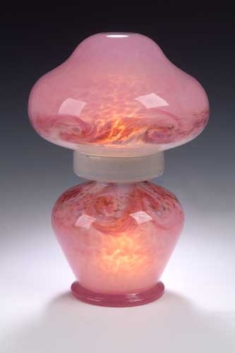 A Monart glass table lamp,