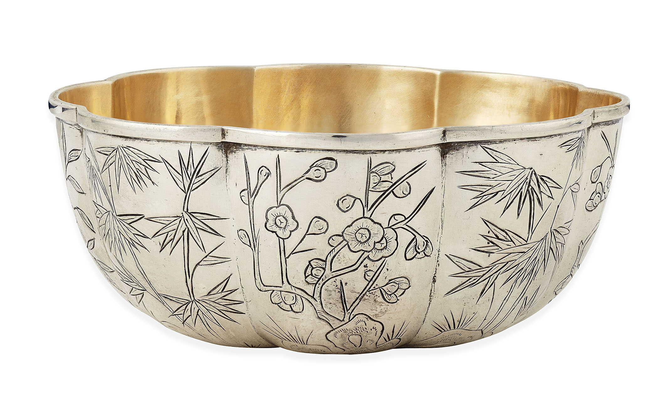 CHINESE EXPORT SILVER BOWL