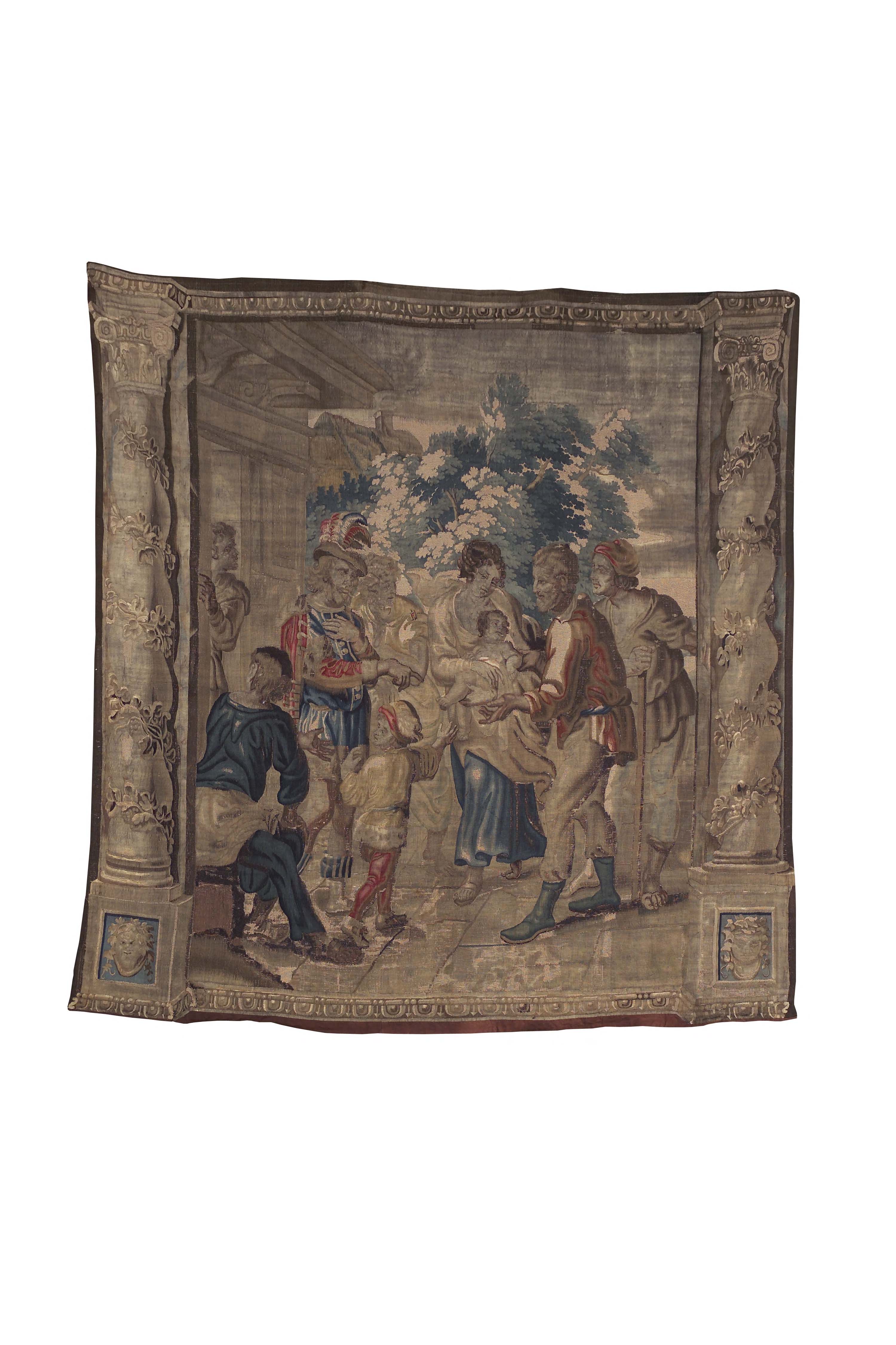 SEMIRAMIS RESCUED BY THE SHEPHERD SIMMA, A late 17th century Antwerp tapestry from the Wauters workshop,