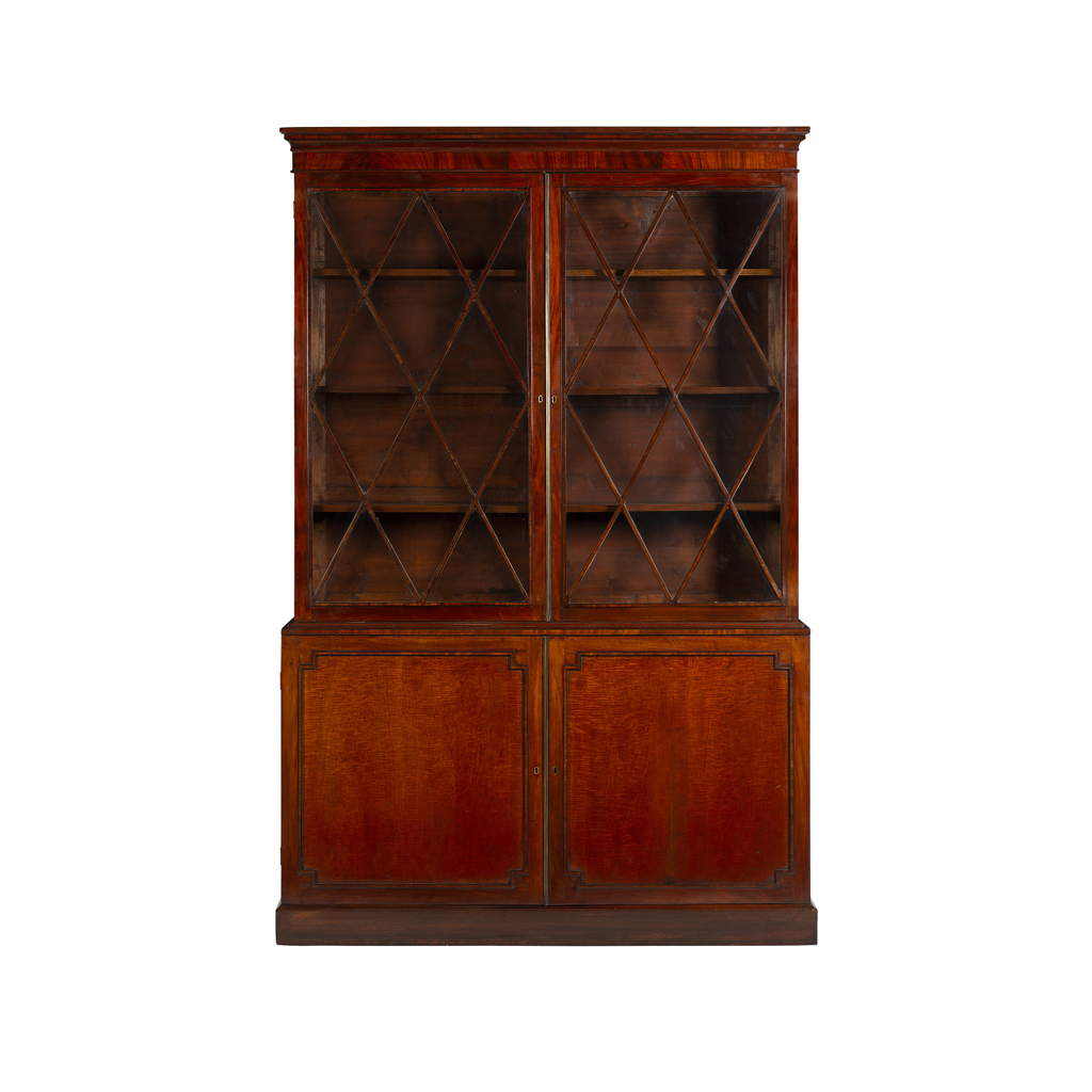 LATE GEORGE III SATINWOOD BOOKCASE