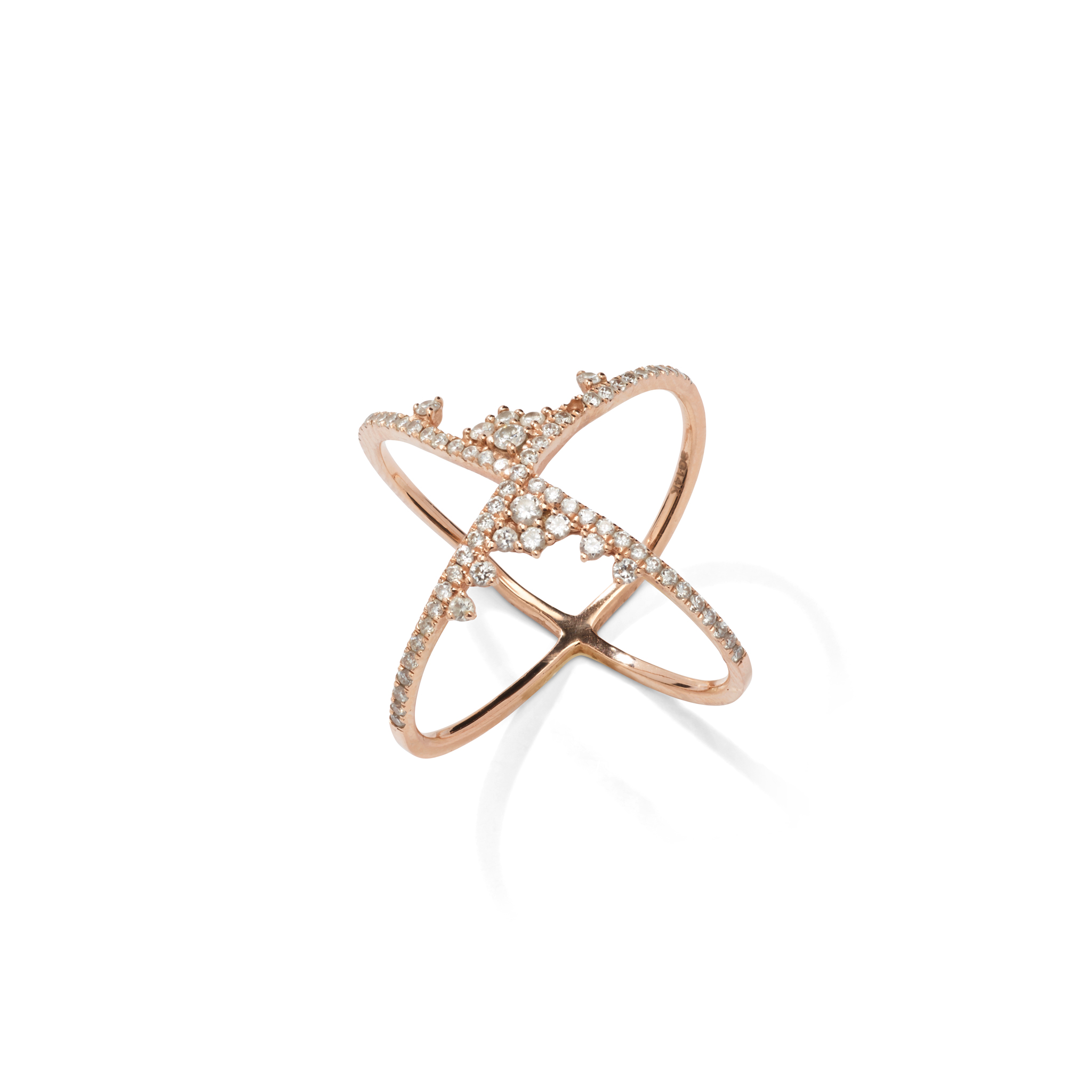 A contemporary diamond ring/scarf ring