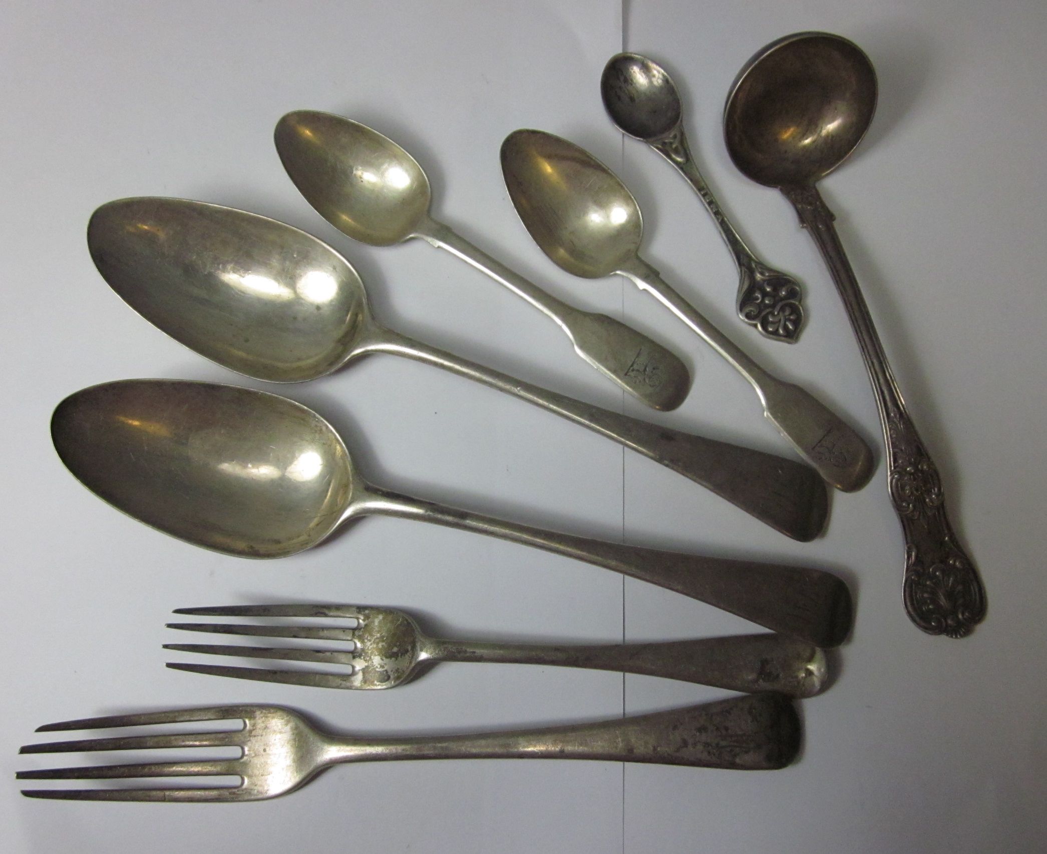 A collection of flatware