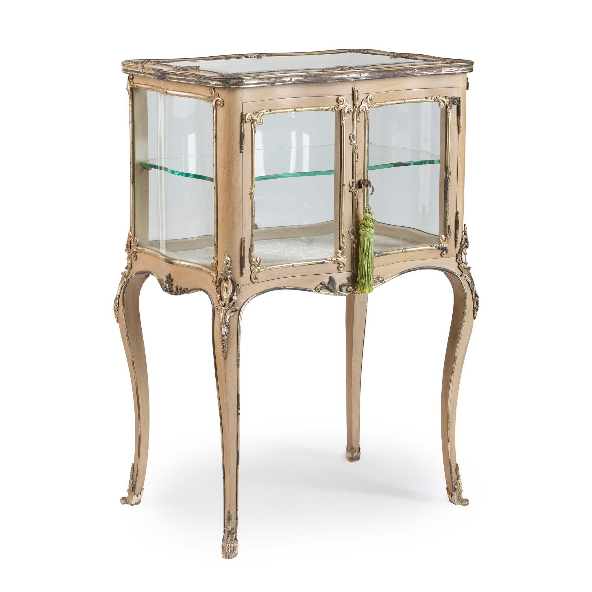 VICTORIAN PAINTED VITRINE CABINET