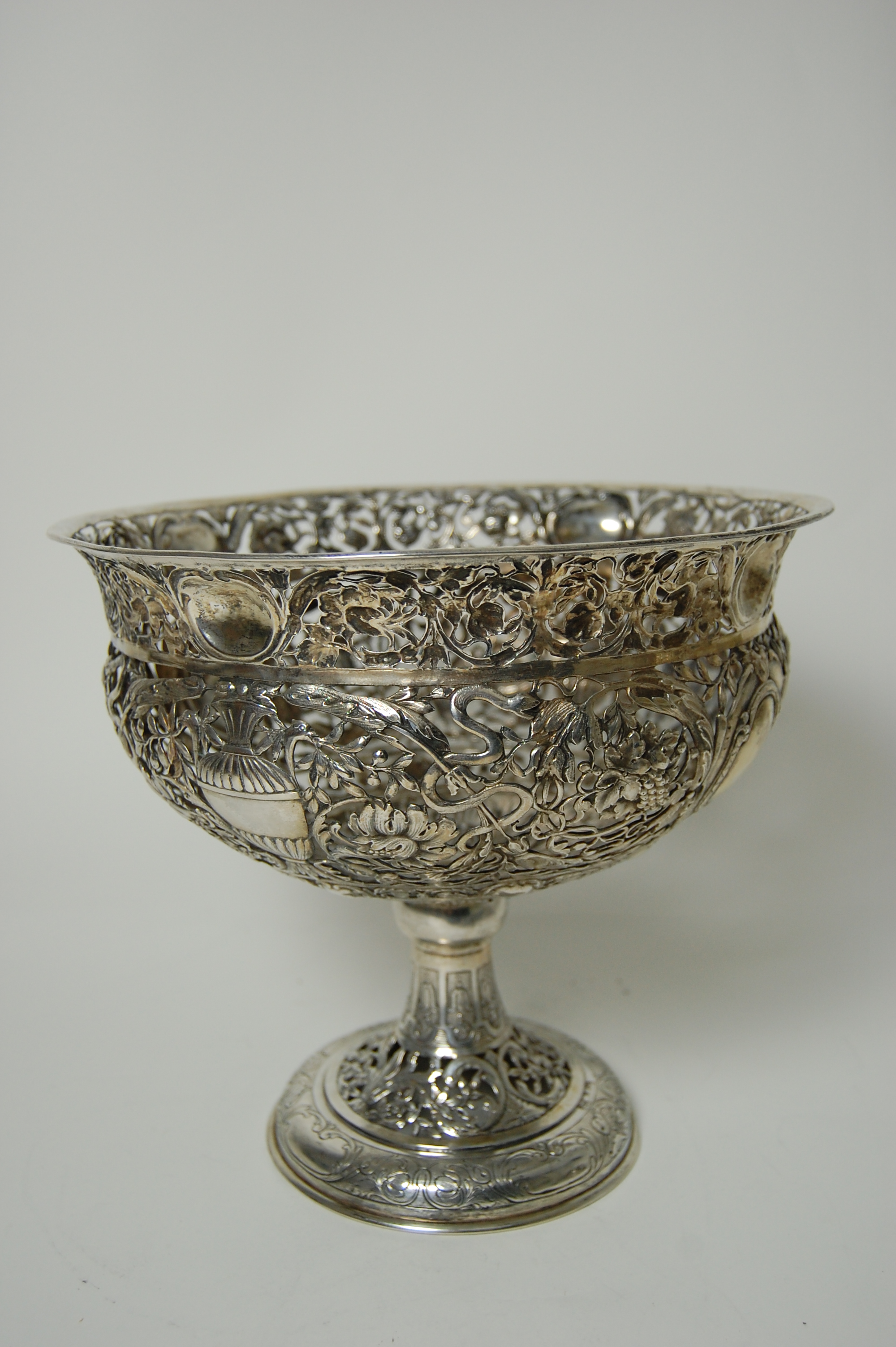 A Continental silver pierced bowl