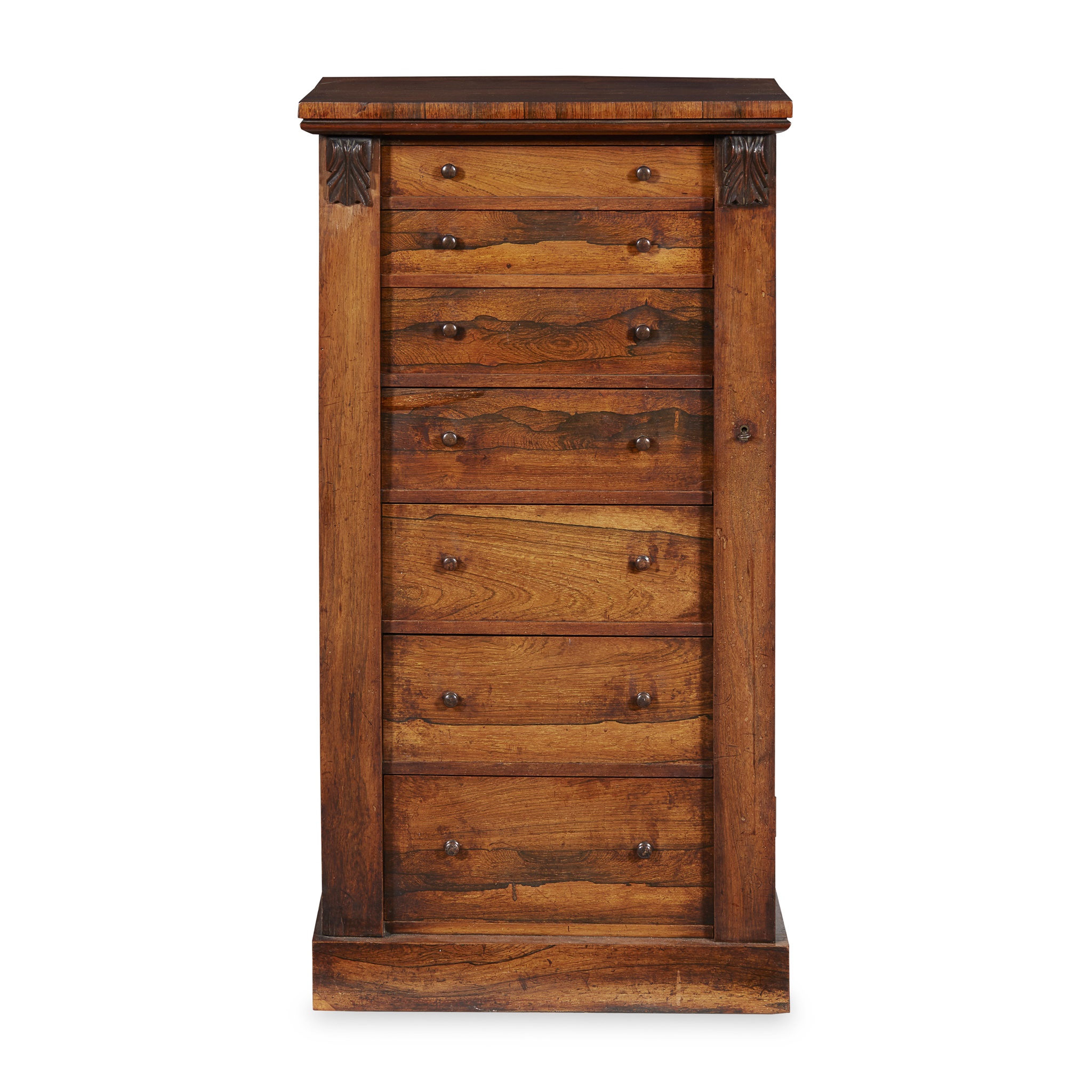 VICTORIAN ROSEWOOD WELLINGTON CHEST