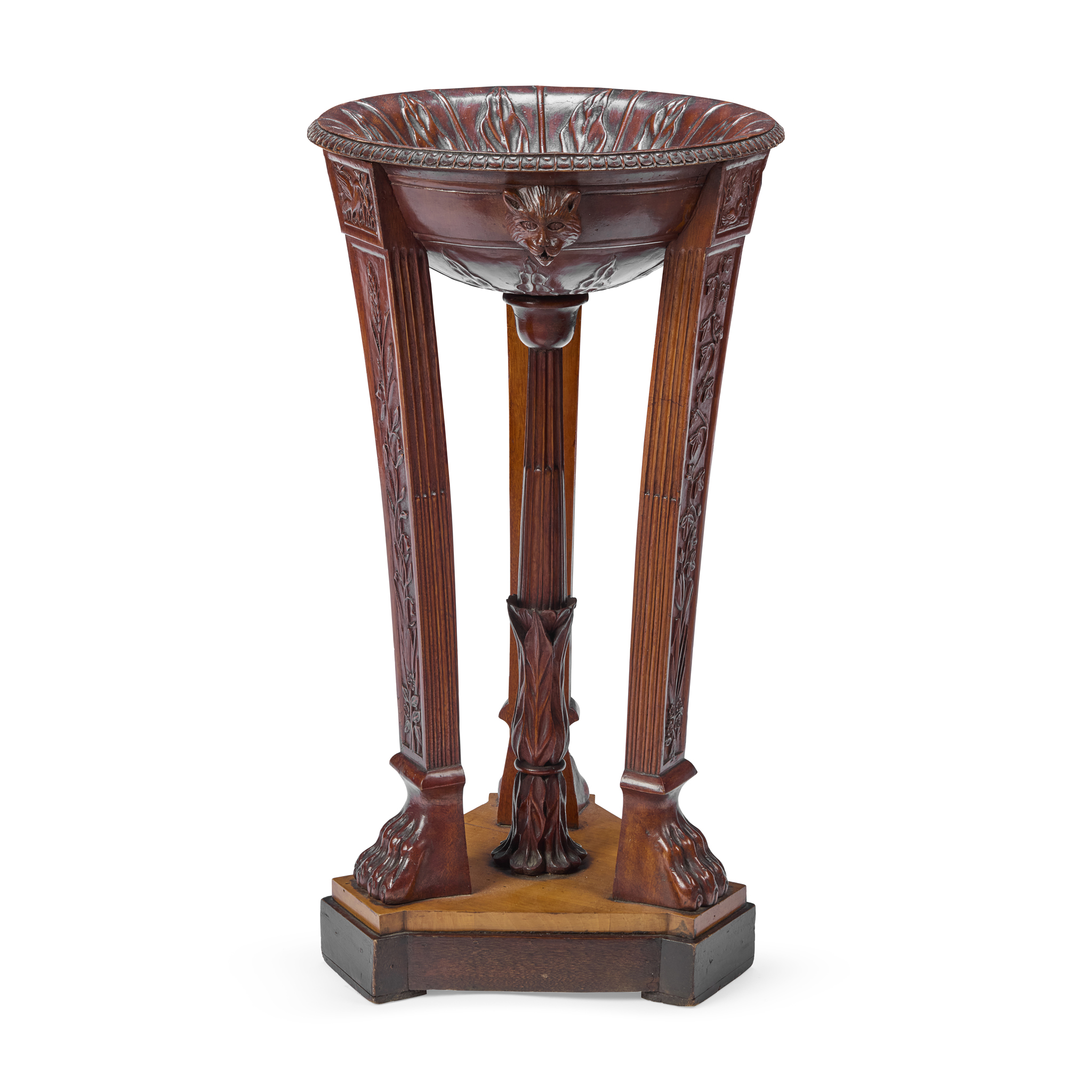 GREEK REVIVAL CARVED MAHOGANY AND ASH ATHÉNIENNE